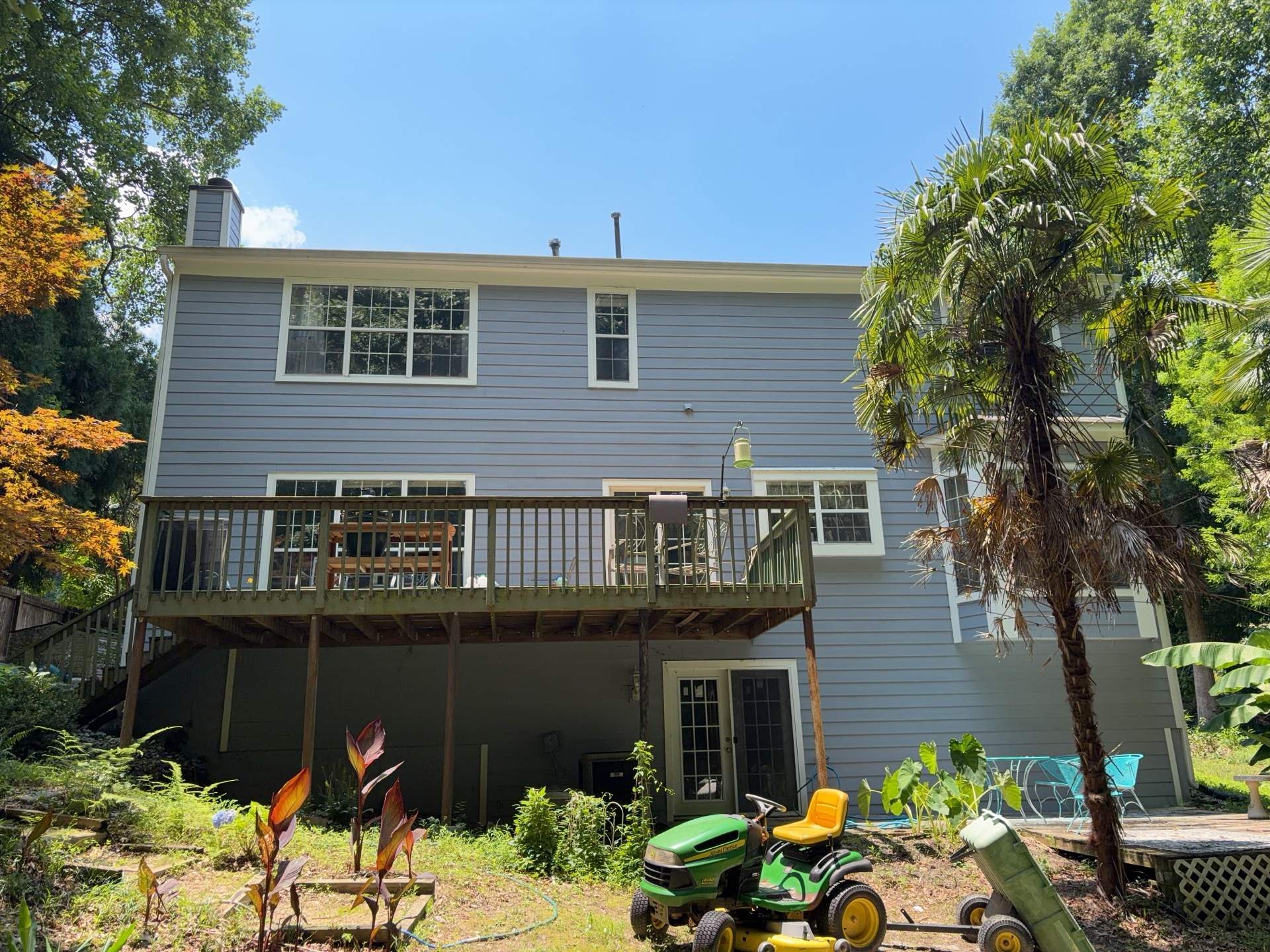 Gwinett County Wood Deck Resurface with Graspable Handrail by Nelson Exteriors 