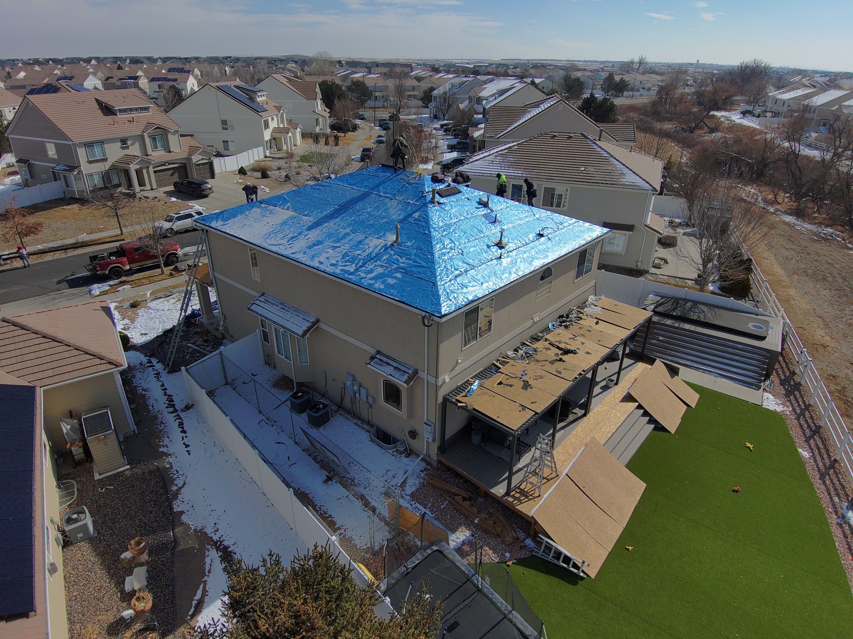 Residential Roofing Installation using Stone Coated Steel Cottage Shake by Blue Peaks Roofing LLC 