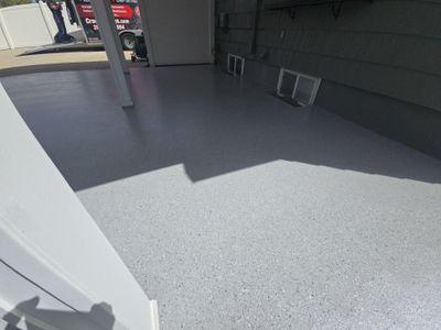 Battleship Hybrid Concrete Coating for Spokane Patio and Walkway