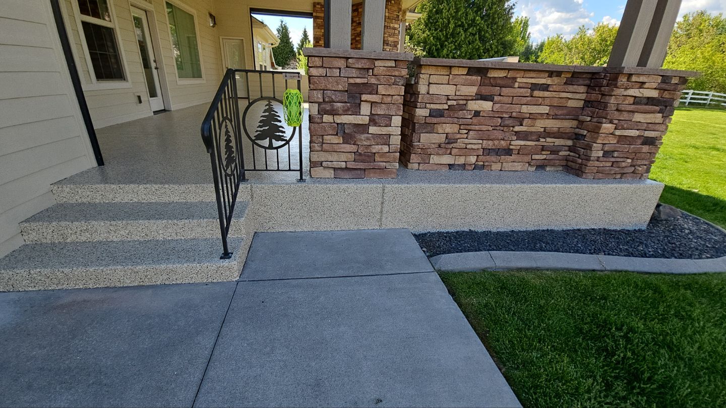Patio Transformation using Driftwood by Croc Coatings, LLC