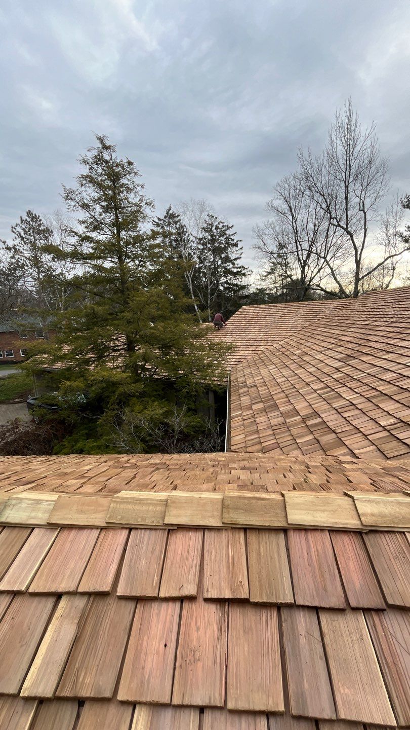 Wood Shake Roof Install by Nitro Roofing and Construction