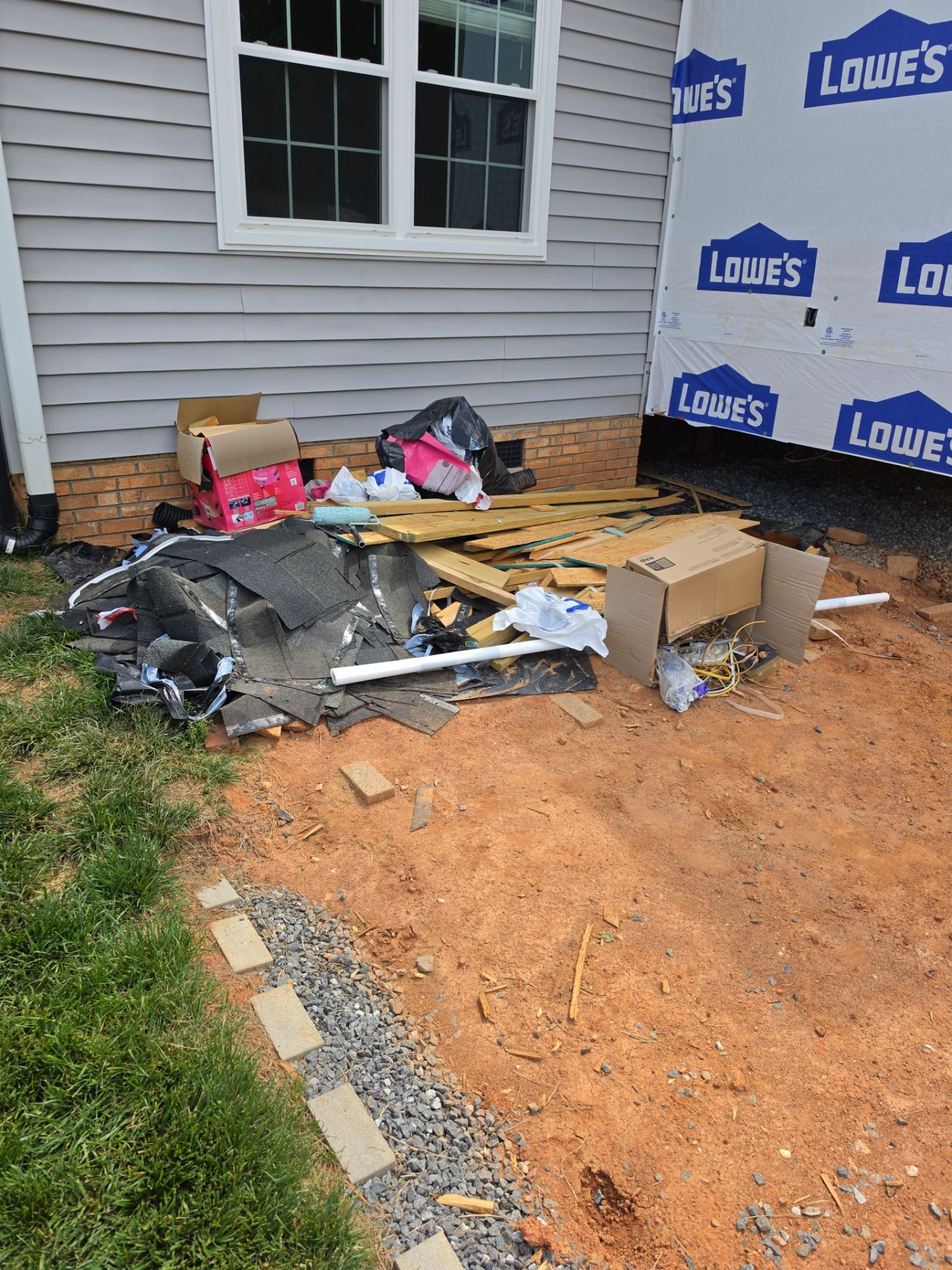 Job site clean up in Rock Hill by Badger Hauling
