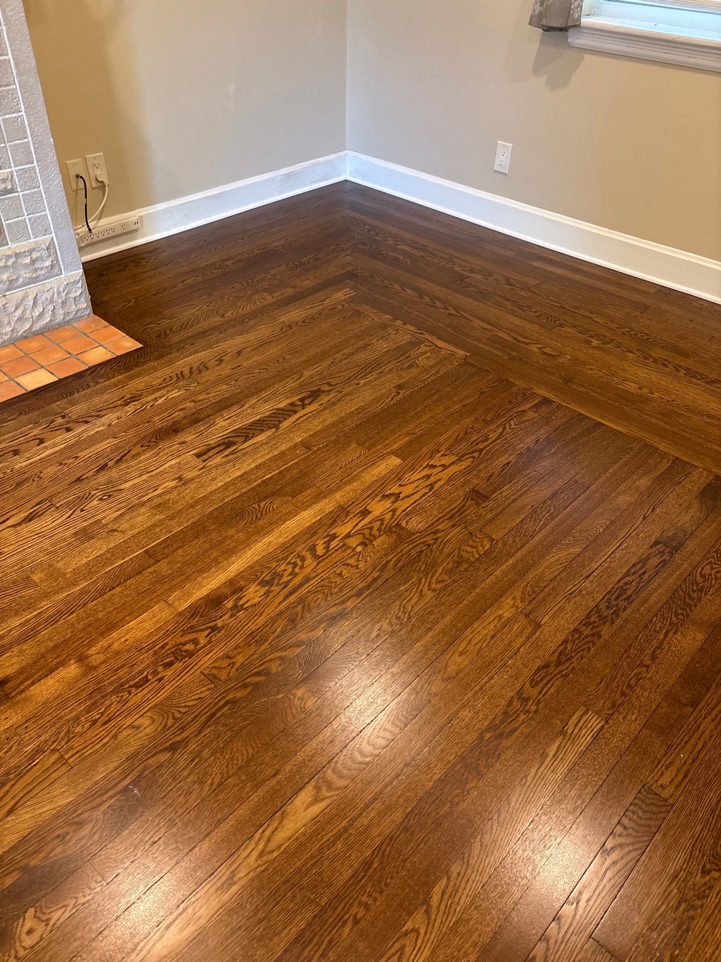 Custom Hardwood Floor Sanding and Dark Stain Refinishing in Fort Mitchell by Footprints Floors Kentucky