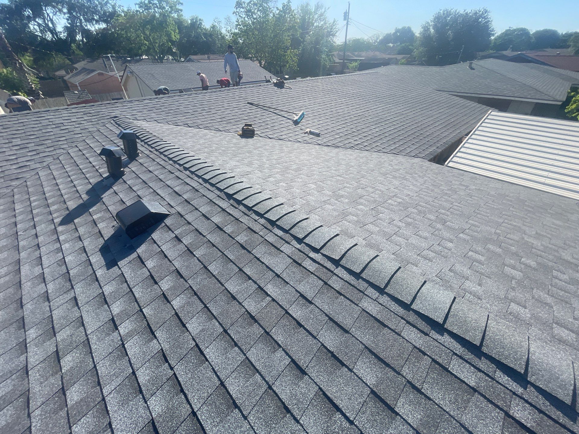 Residential Roofing Installation using GAF HDZ Pewter Grey by Lighthouse Roofing