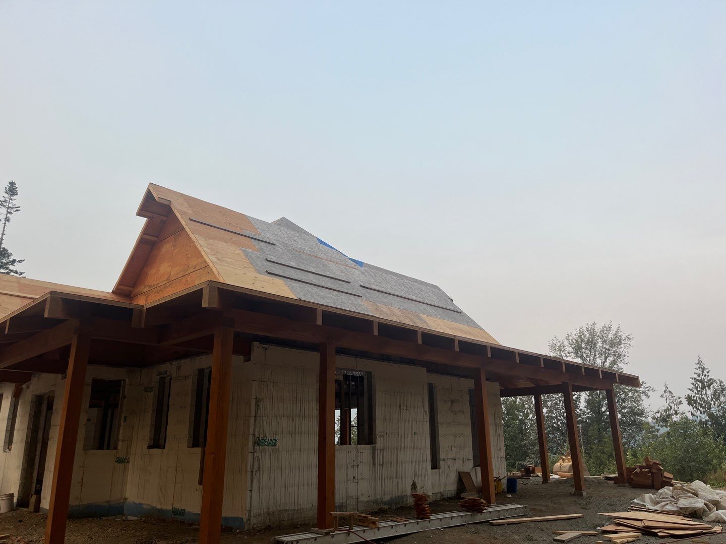 Residential Roofing Installation using 12" Prolok metal by Top Notch Roofing Inc