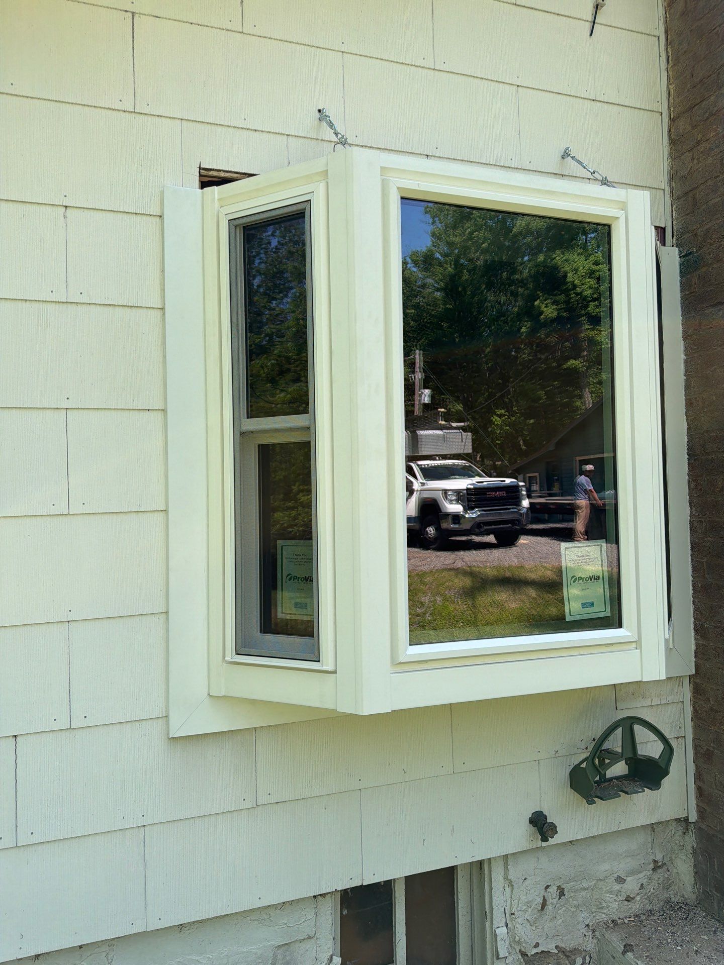 Custom Vinyl Bay Window Installation and Exterior Upgrades in Millerstown by Esh Builders