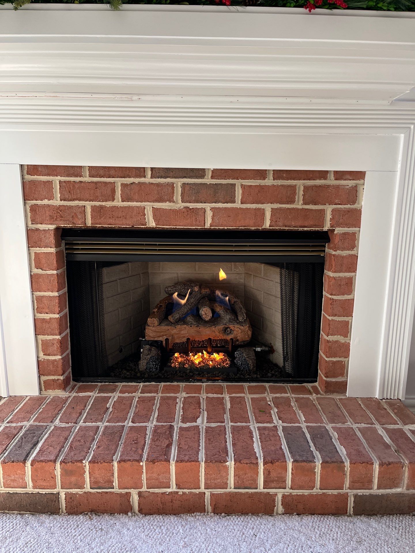 Remote Control Gas Logs Upgrade  by Premier Chimney and Roofing