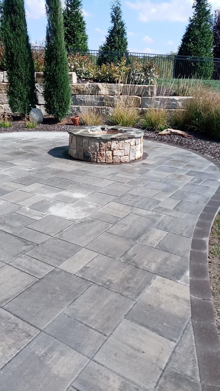 Front Yard Landscape and Walkway Renovation in Overland Park by LAND ESCAPES LLC