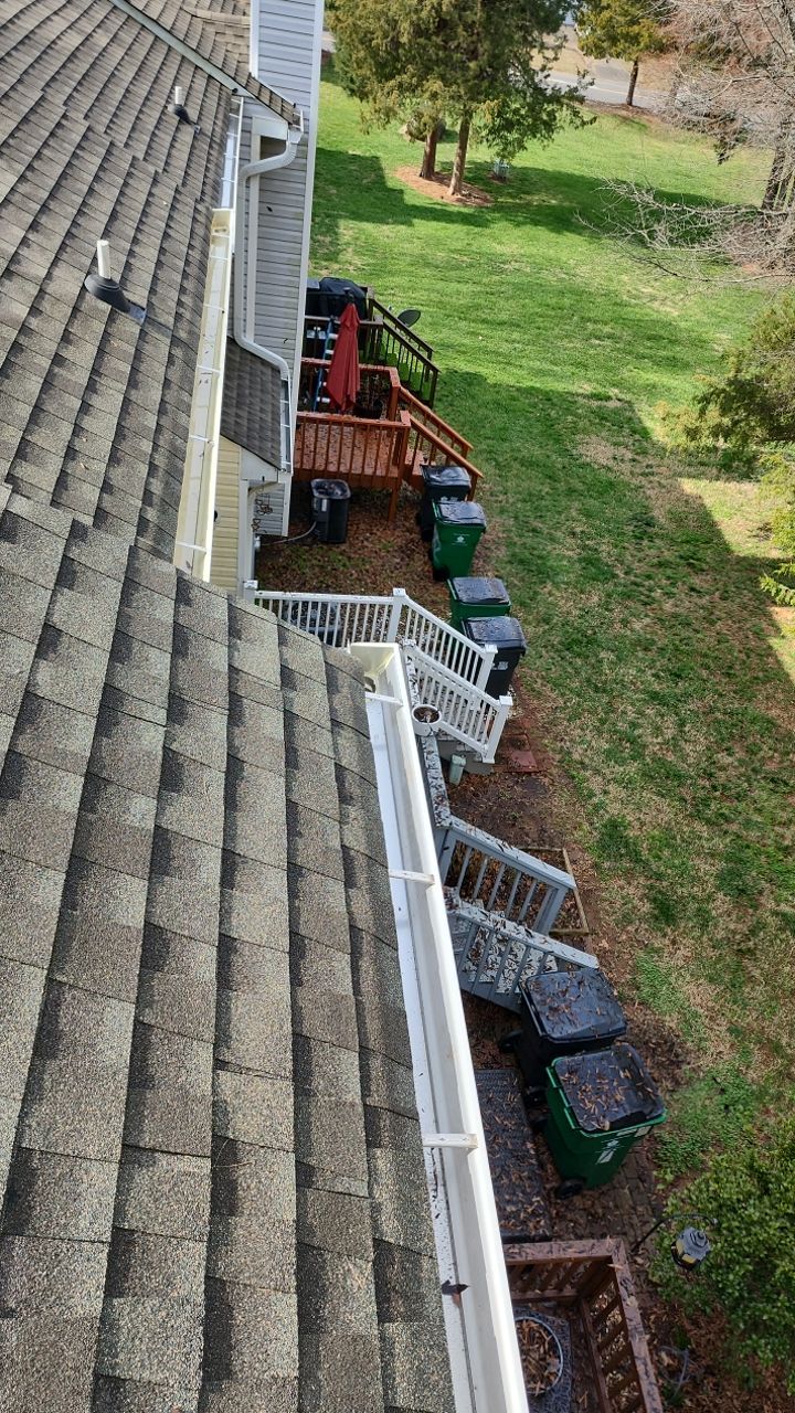 Gutter Cleaning using water by G&H Home Tech Pros LLC