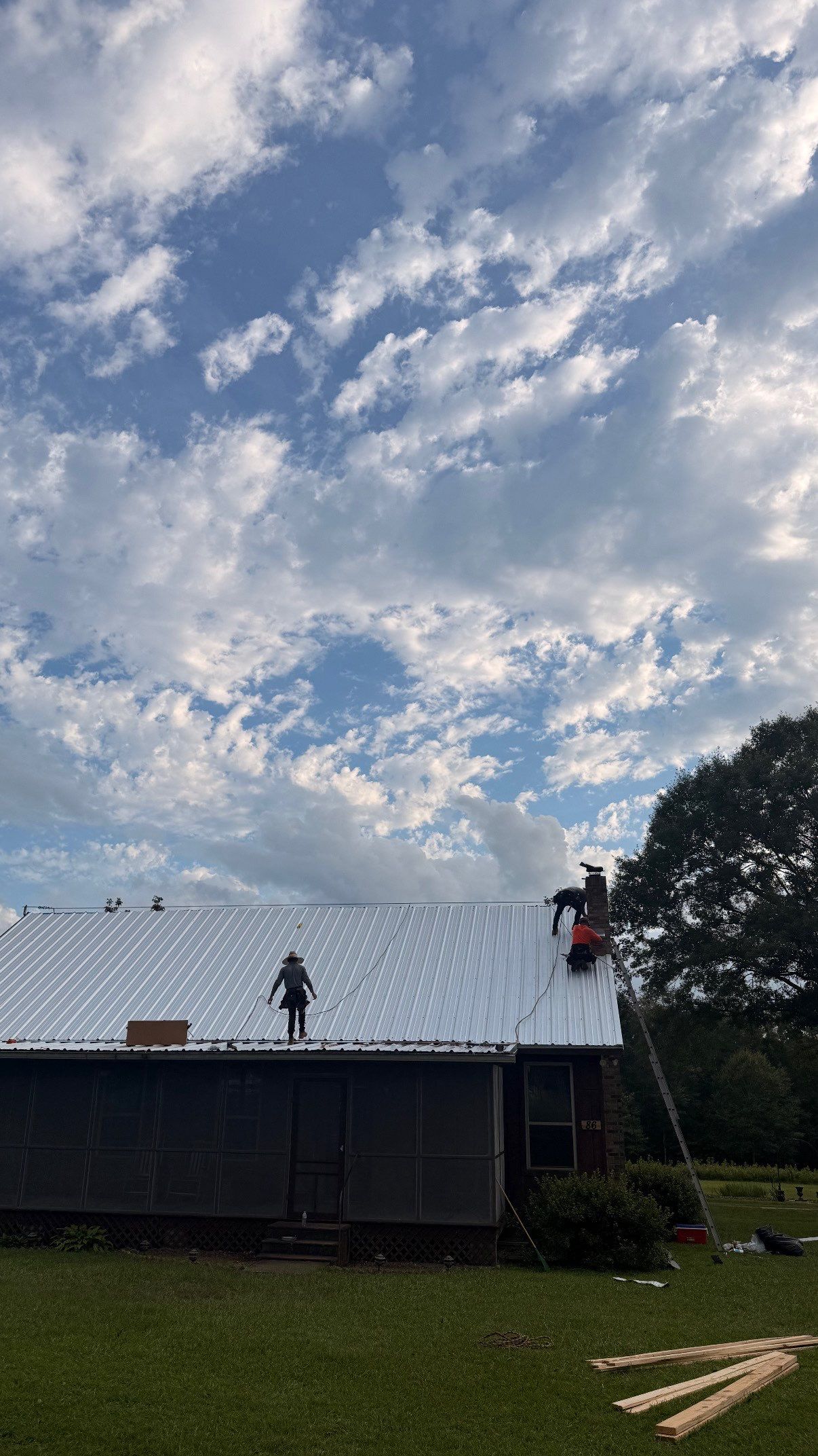 Residential Metal Roof Replacement With Corrugated Panels in Poplarville by Frontline Roofing
