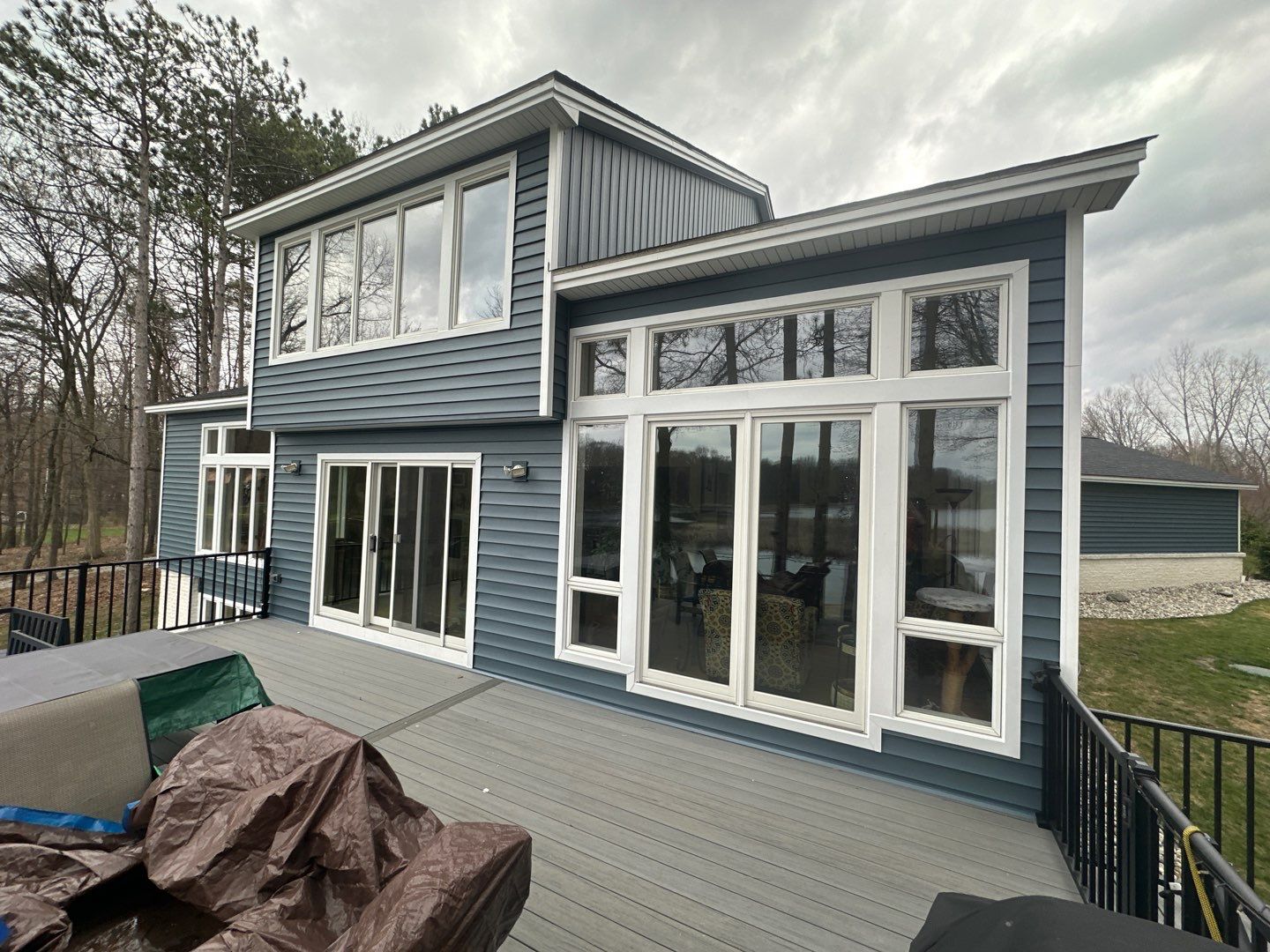 Siding Replacement using Certainteed Monogram D5 Pacific Blue by 180 Contractors