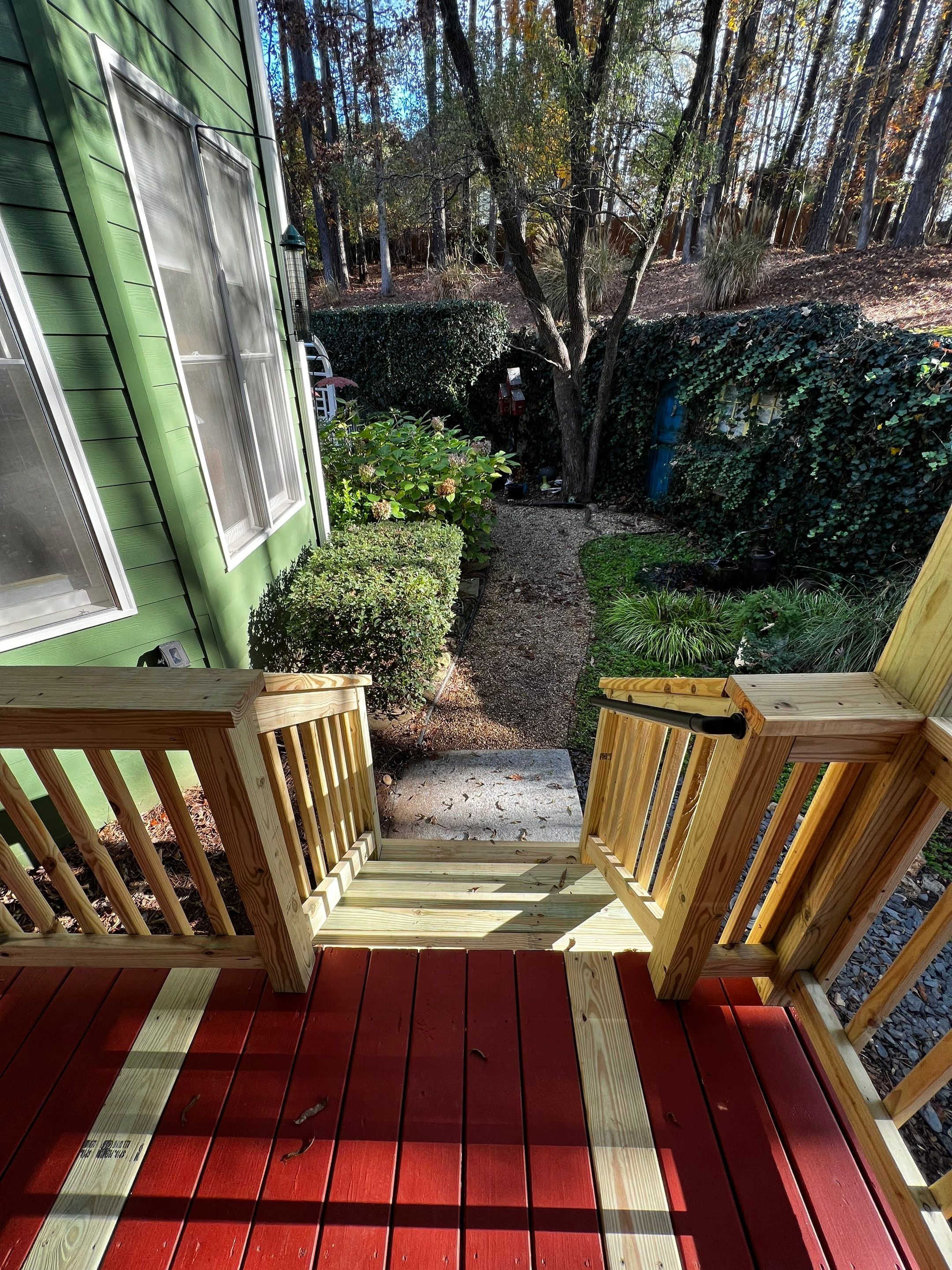 Custom Covered Porch and Wood Deck Addition in Canton by Swift Home Renovations 
