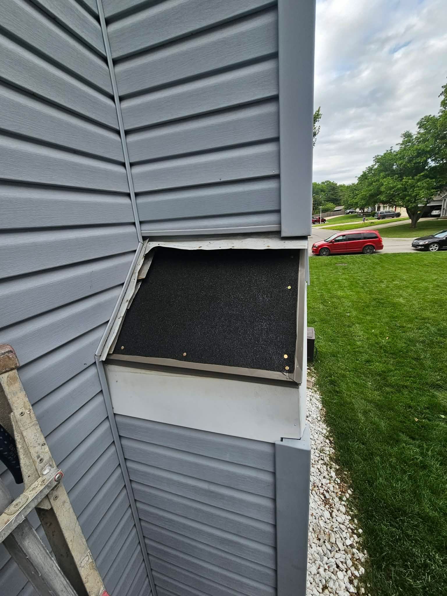 Vinyl Siding and Chimney Flashing Repair in Shawnee by Summit Roofing