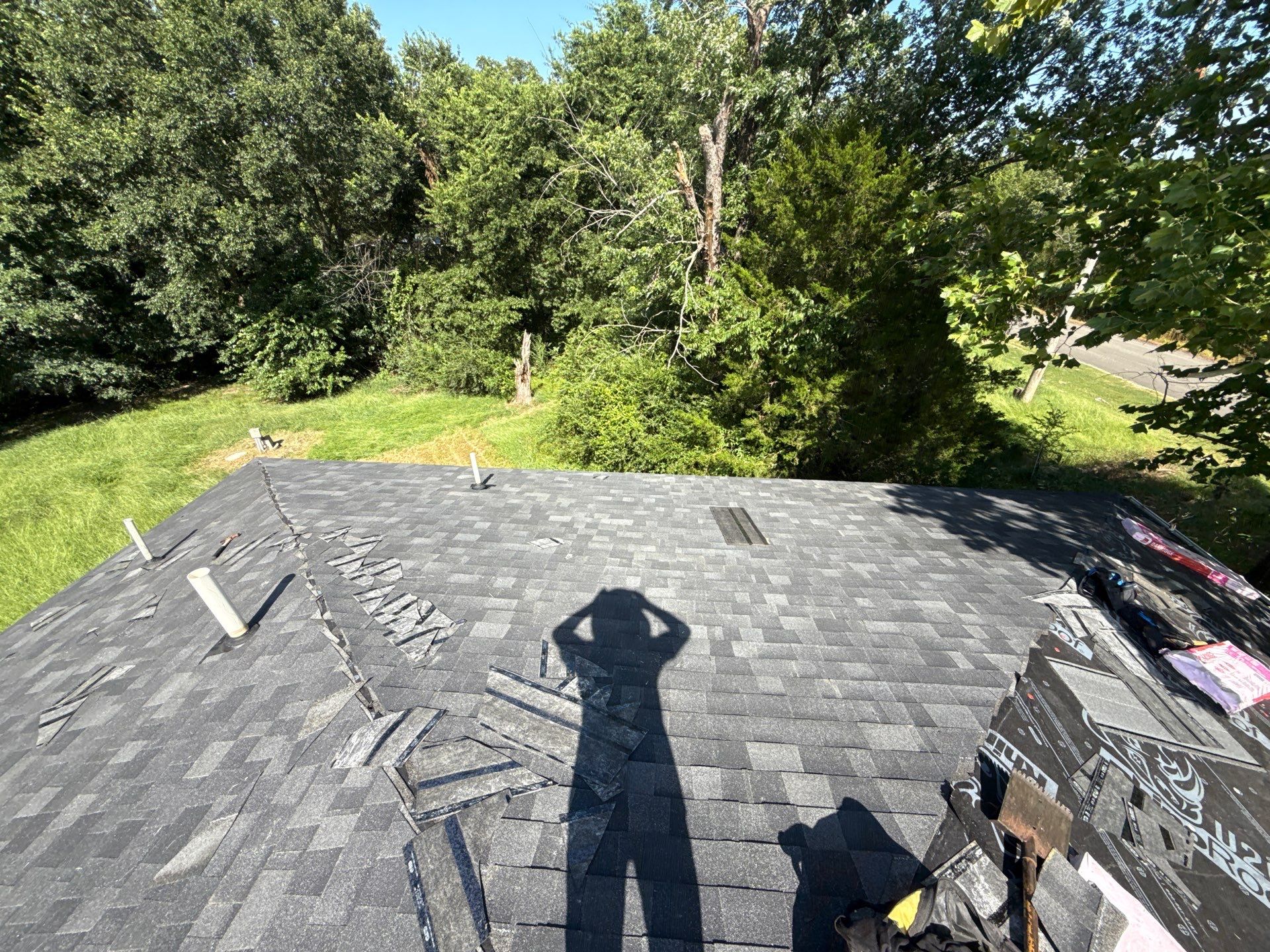2 layers tear off & installation of new architectural shingles. by In & Out Construction & Remodeling, LLC