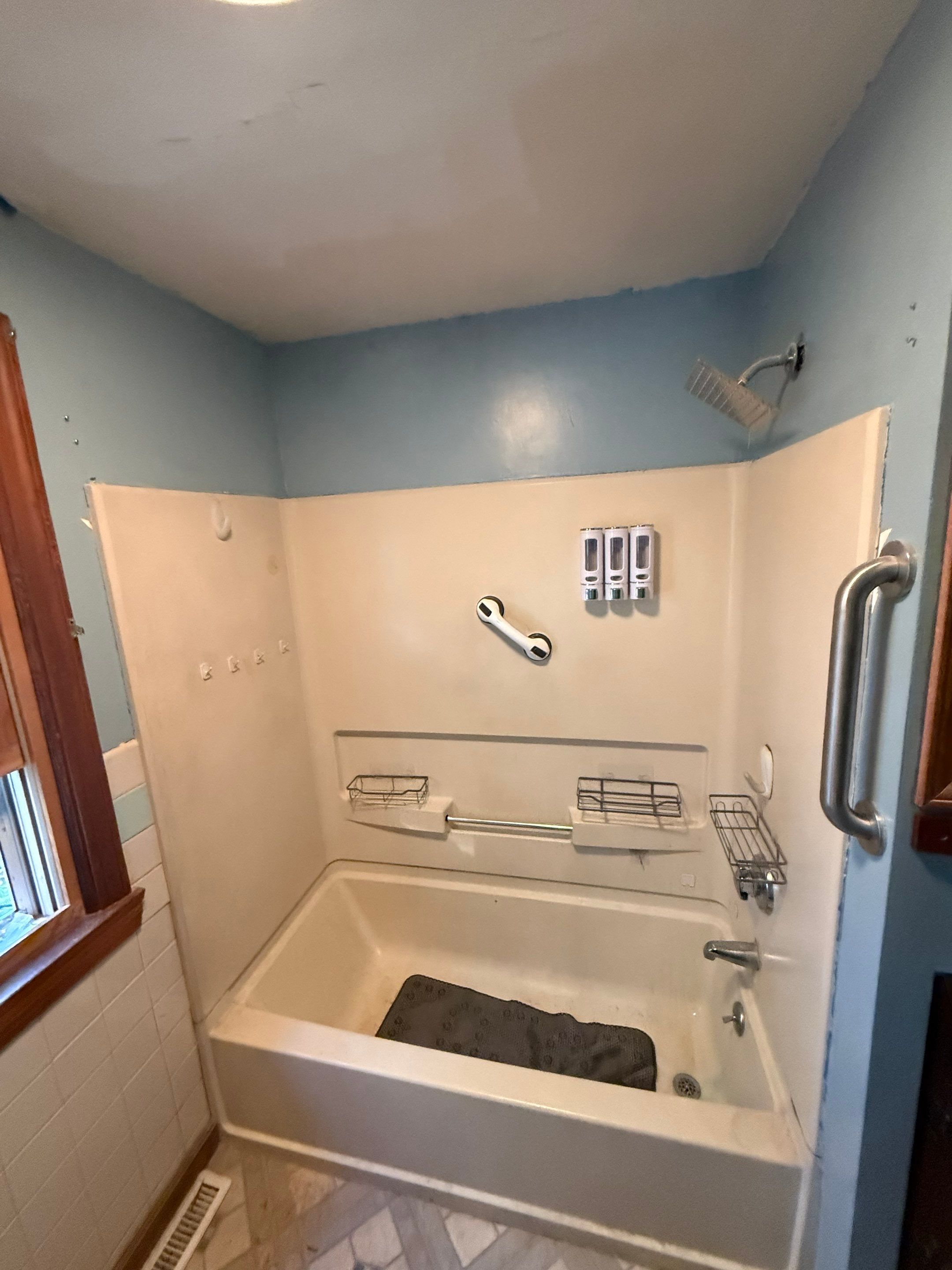 Tub to Walk-In Shower Conversion in Colebrook, CT by Yankee Home Improvement