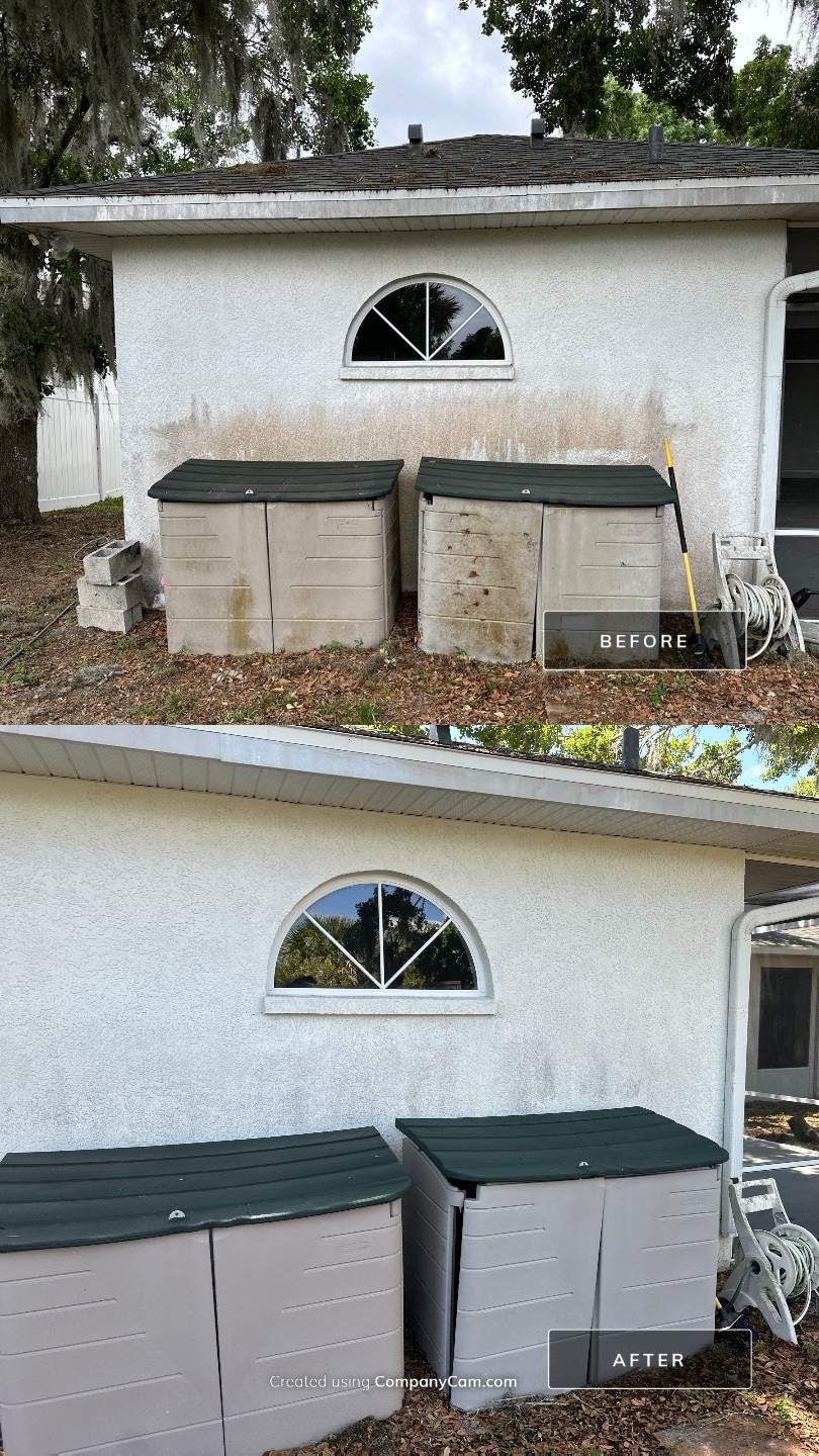 1-Story House Wash, Driveway, Patio/Lanai & Screen Enclosure Cleaning in Oakley Community, Ellenton, FL | Sunshine AquaWash by Sunshine AquaWash