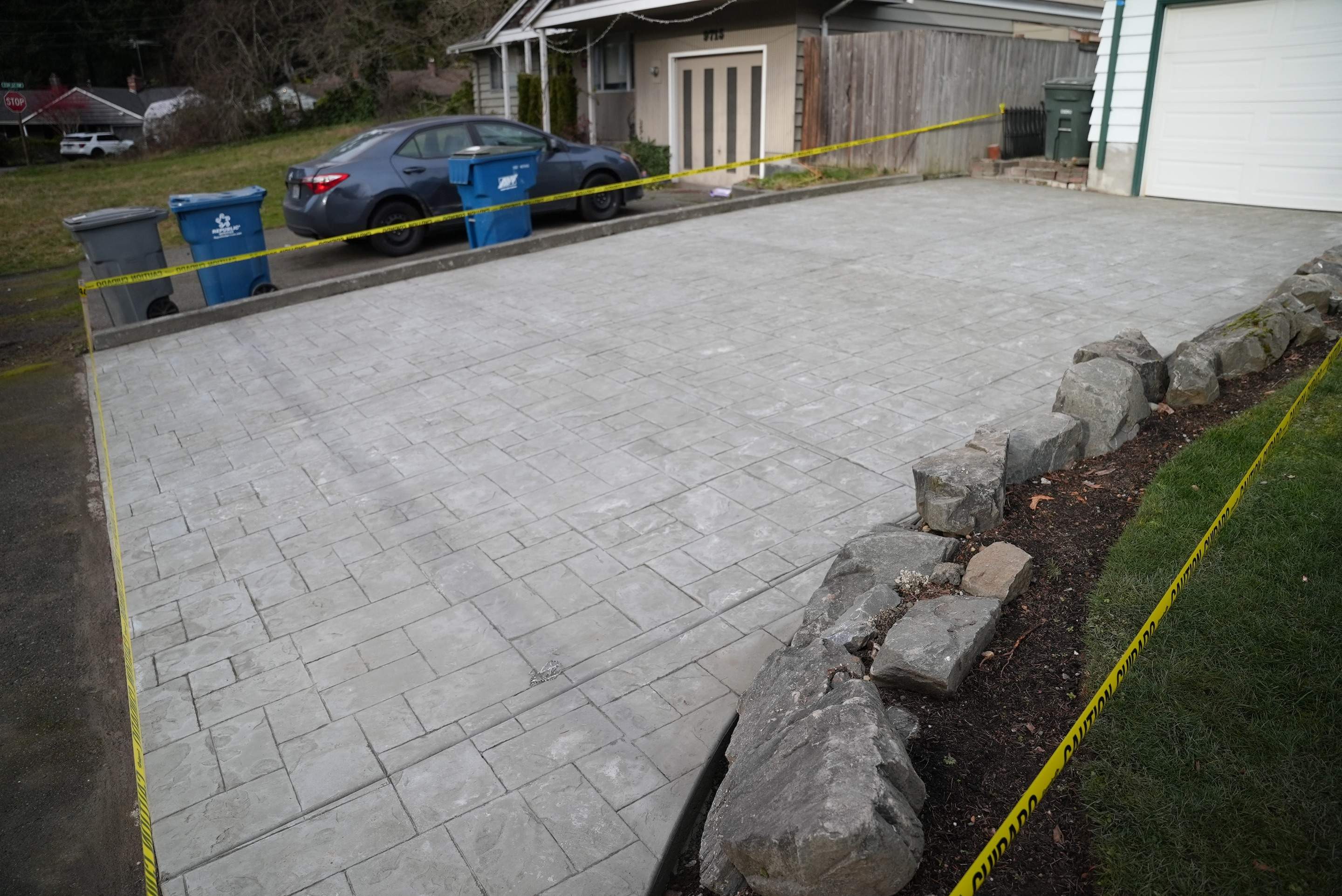 Stamped Concrete Patio and Driveway | Edmonds  by Jireh Asphalt & Concrete Inc 