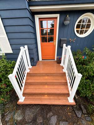 Composite Entry Stair Construction with Integrated Lighting in Seattle