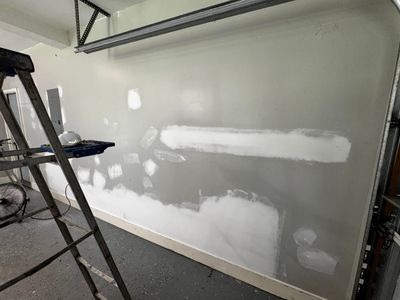 Garage Interior Painting and Drywall Repair in Monroe
