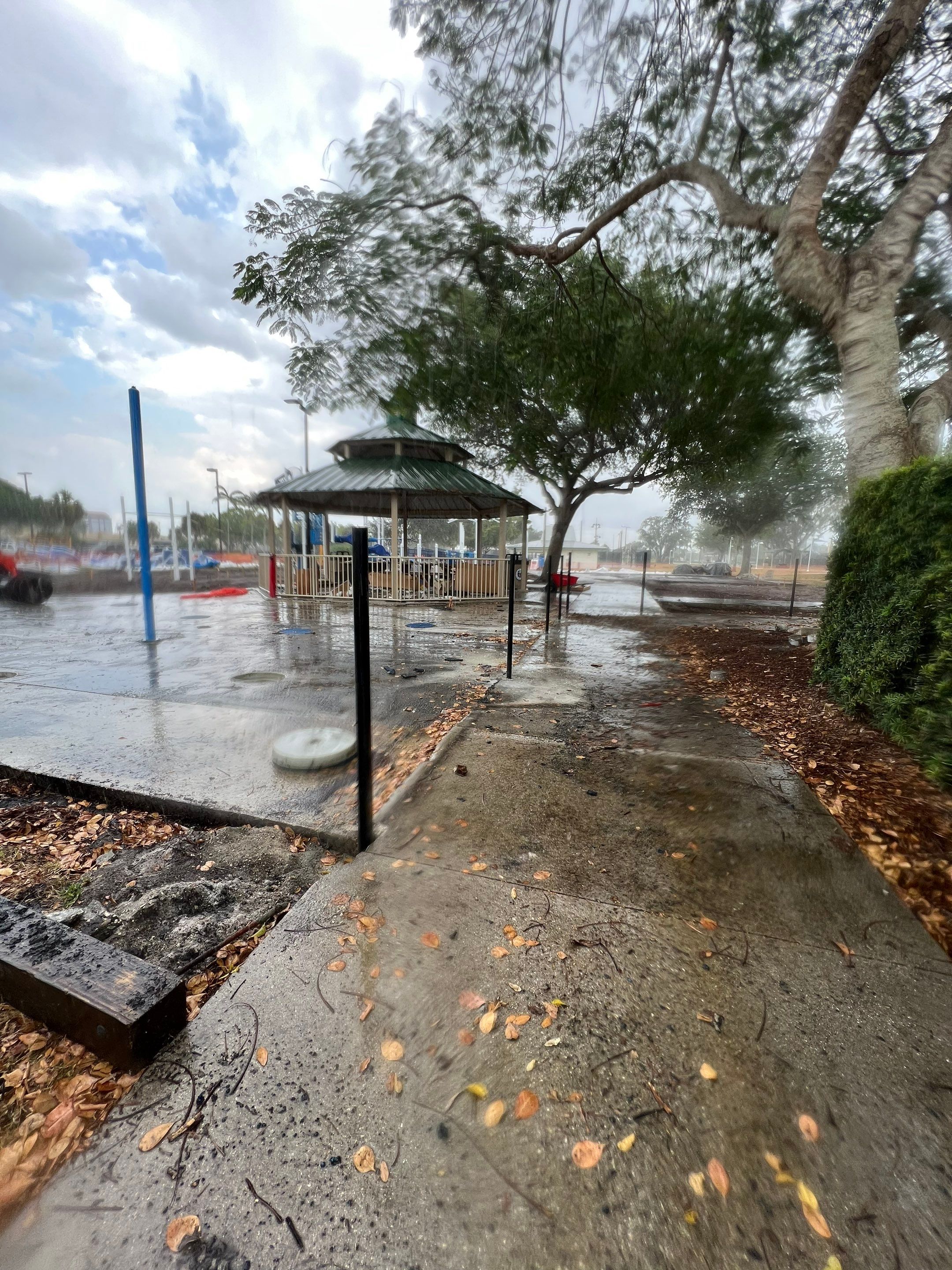 Vinyl Coated Chain-link fence for the City of Naples around Fleischmann Park Playground.  by Asap fence and gates, LLC