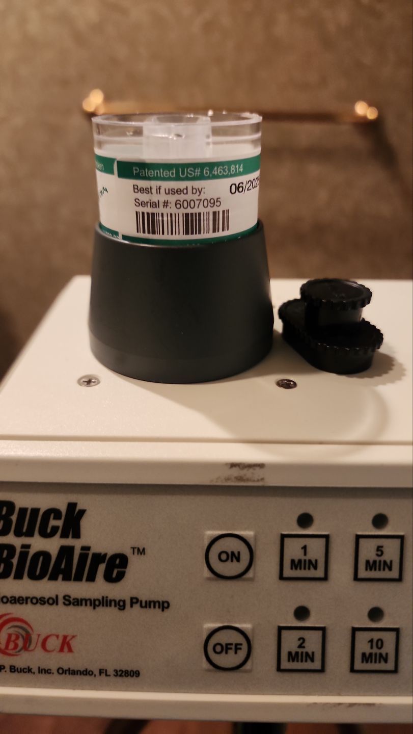 Performing testing for visible mold growth inside a condo on the water. by Building performance Solutions LLC