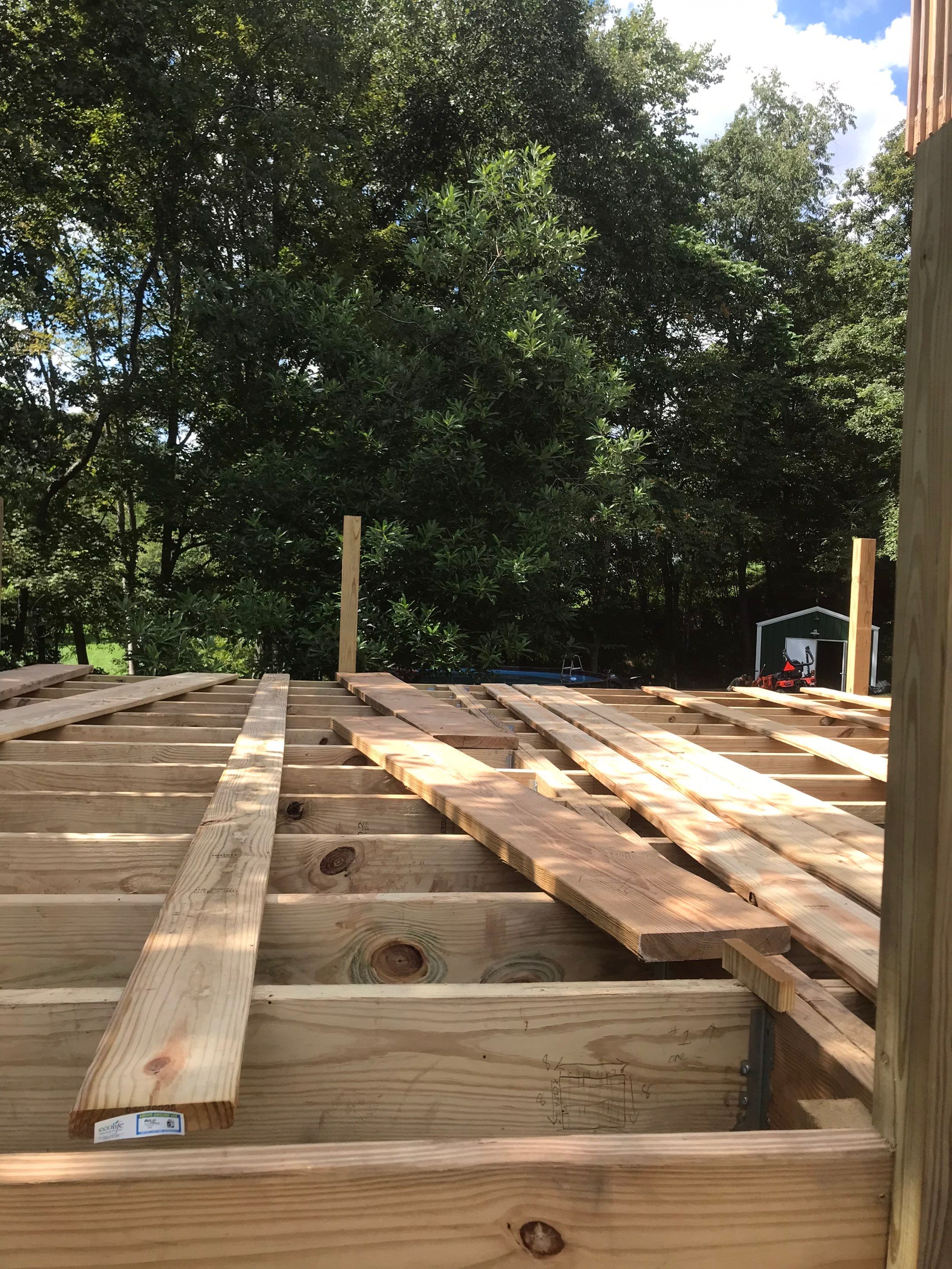 Deck Installation using Pressure Treated Lumber by Secure Construction Company Inc