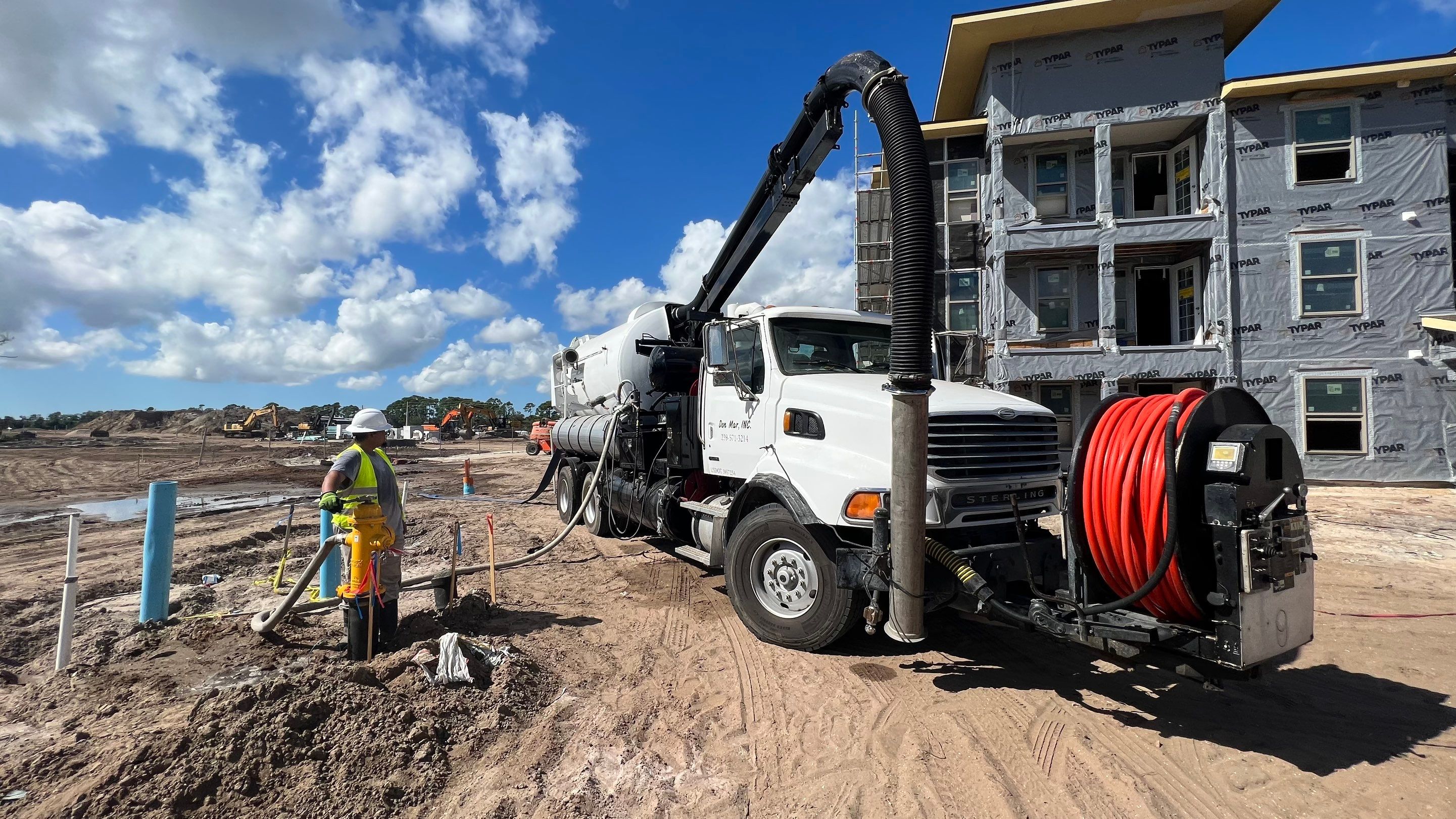 New Construction Sewer System Cleaning by APS Power & Water