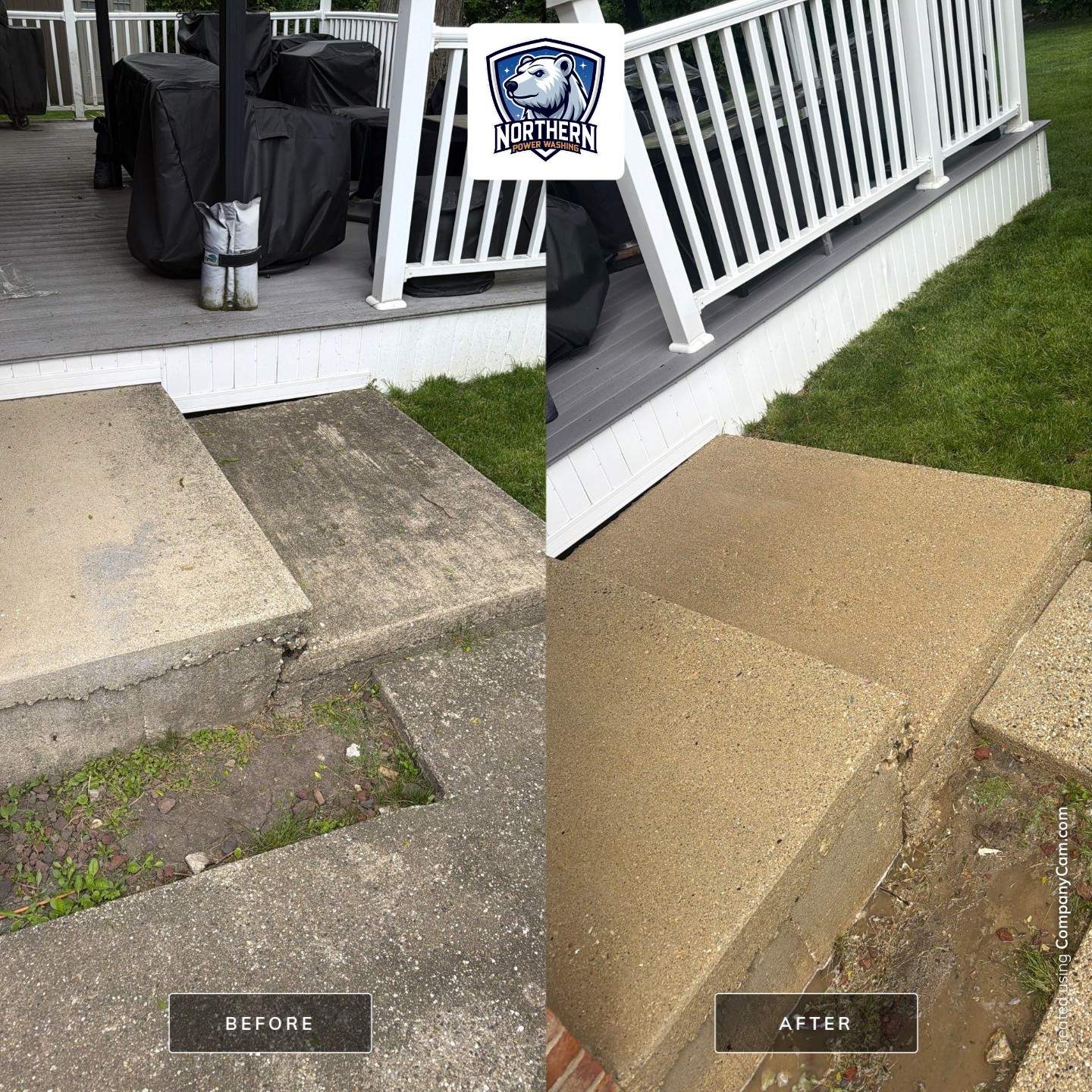 Trex Deck and Concrete Surface Cleaning by Northern Power Washing LLC.