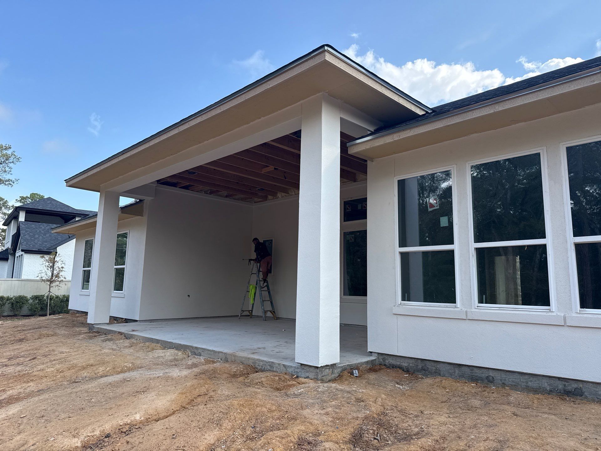 Pre-Landscape Precision: Stucco Finish with Backer Rod Detail by Apex Conventional Stucco Llc