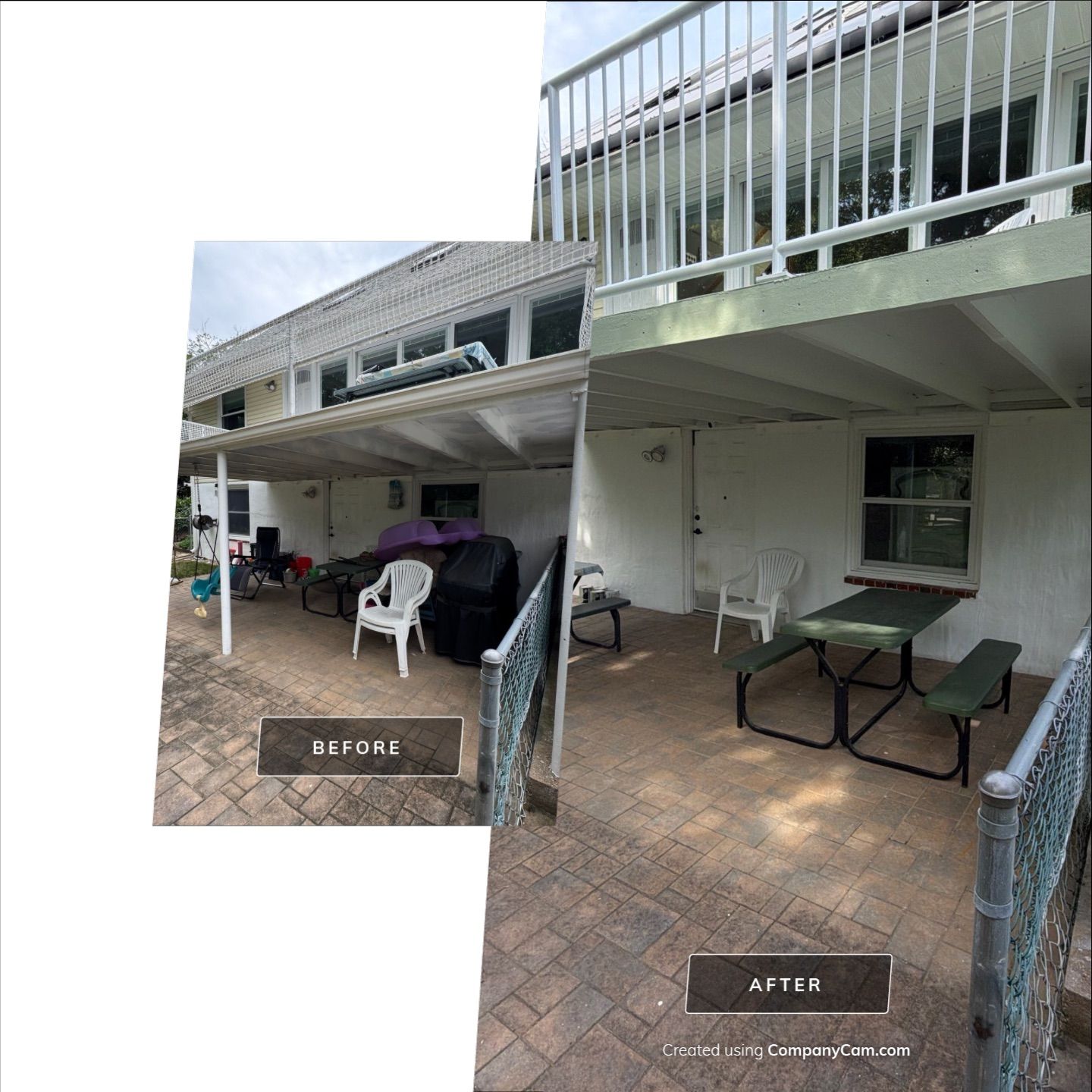 White Powder-Coated Outdoor Railings in Rockville & Staircase and Deck Refurbishment  by Capitol Iron Works