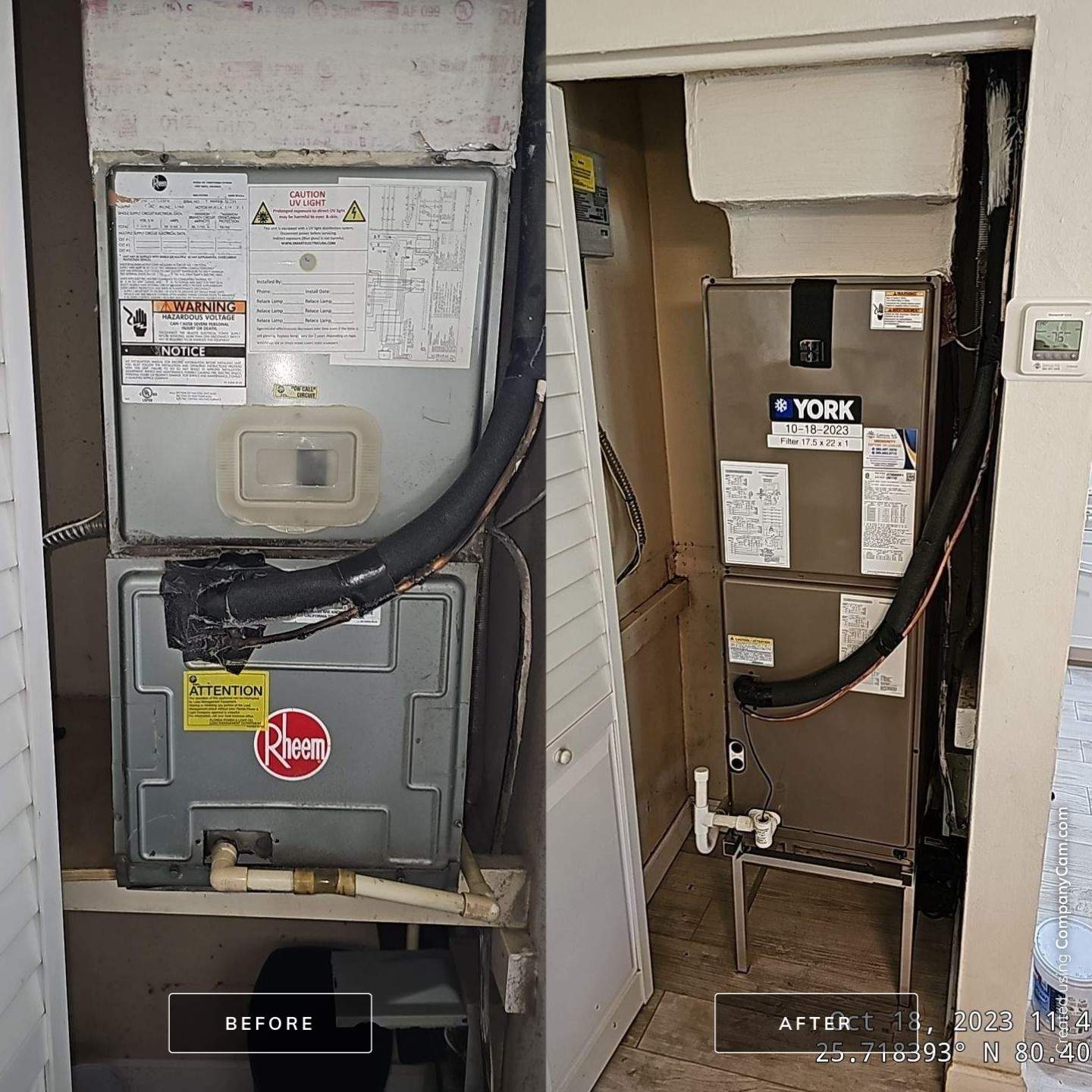 SOME REPLACEMENTS by CARVAJAL A/C MECHANICAL CORP