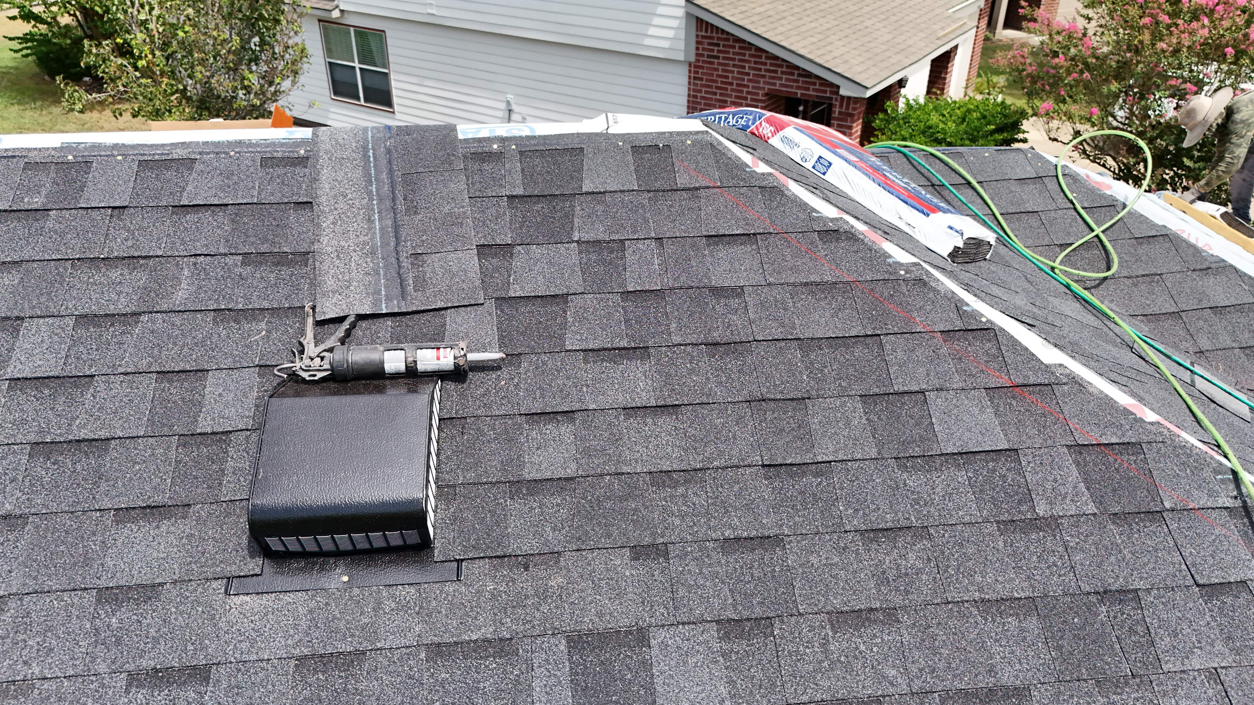 Rustic Black Shingle Roof Replacement — Spring, TX by PL Roofing & SB Roofing, LLC.