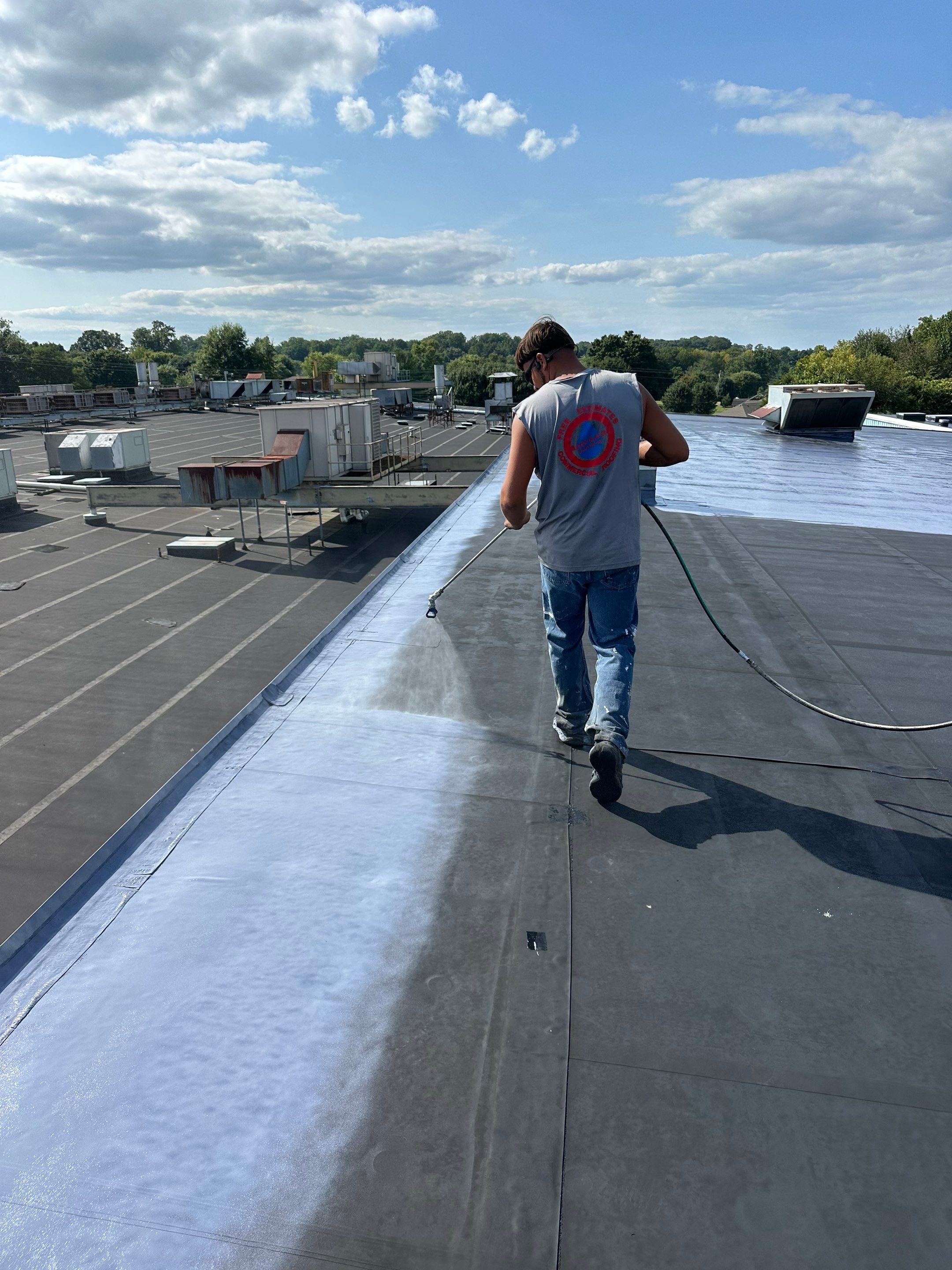 Commercial Roofing Installation using Coatings by Kentucky Commercial Roofing
