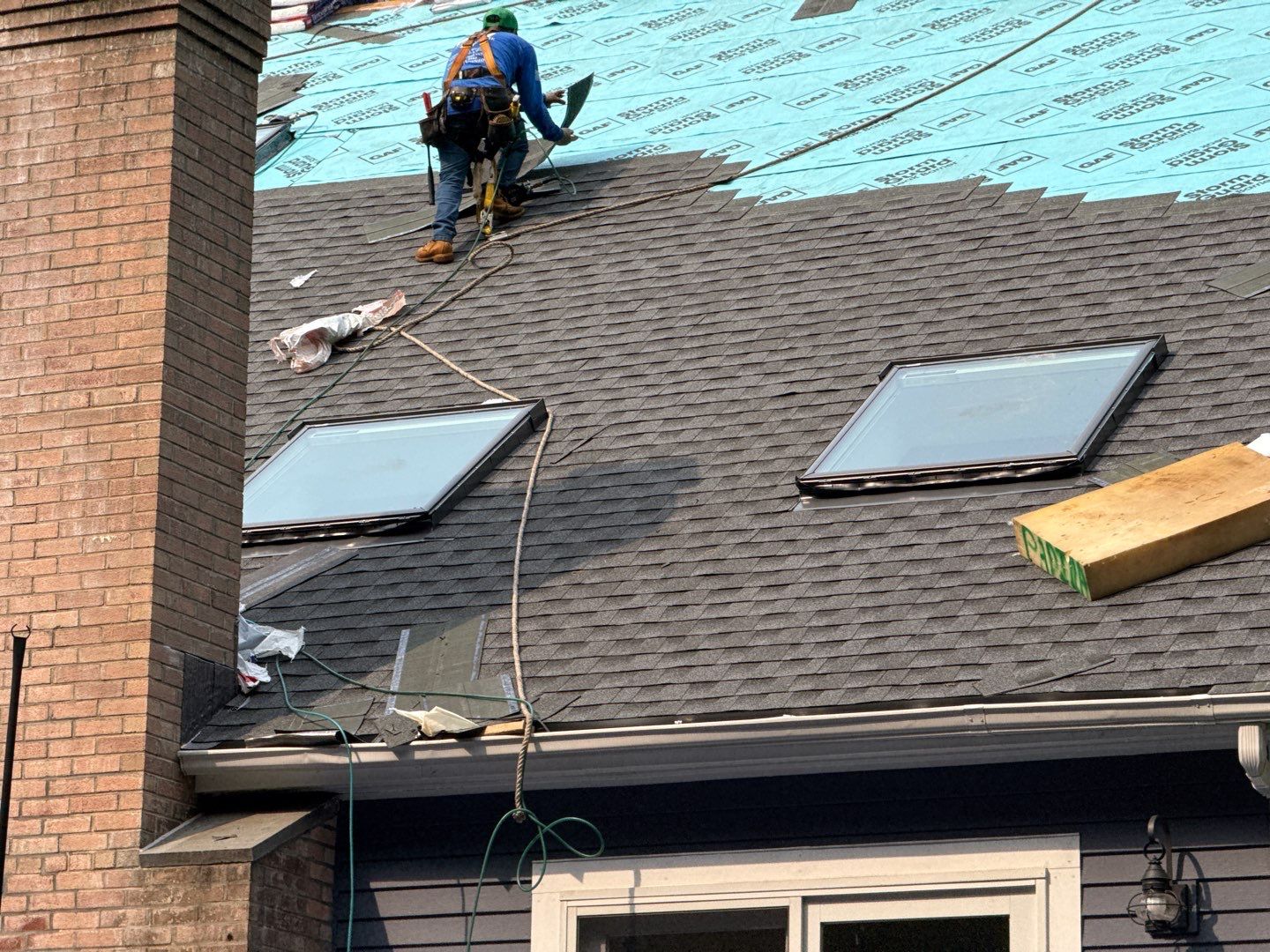 Solar-Ready Roof Replacement with GAF Pewter Gray Shingles & VELUX Skylights by Sensible Home Solutions