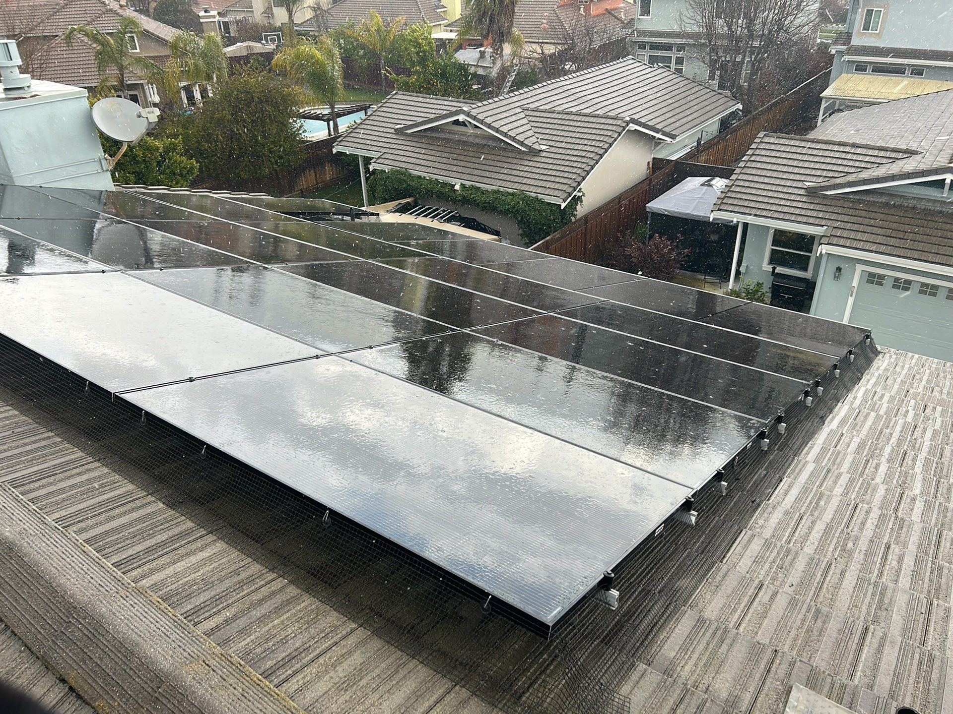 Solar Panel Bird Proofing using Critter Guard Mesh-Flat tile by All One Solar Shine