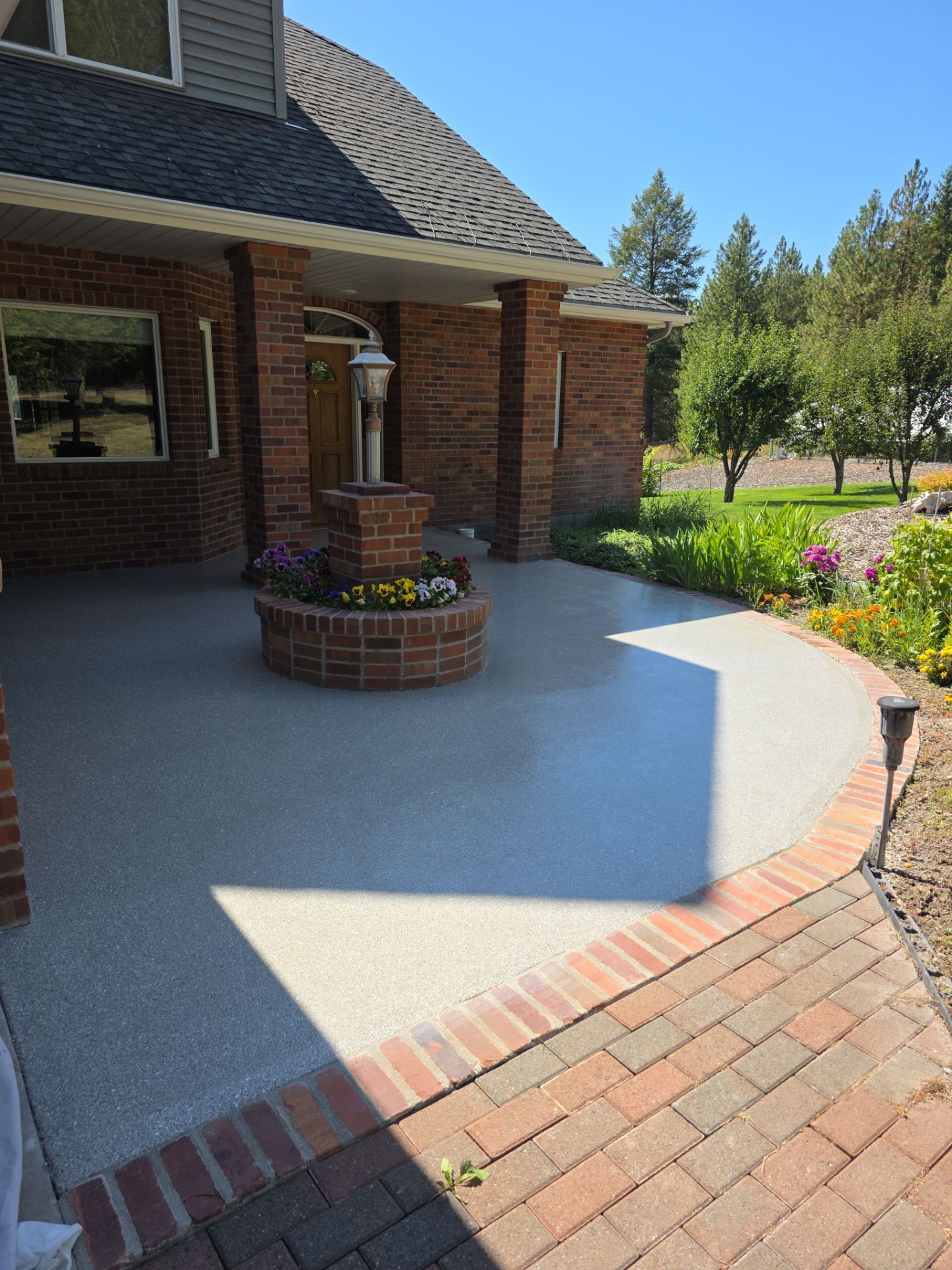 Entryway Transformation using Travertine by Croc Coatings, LLC