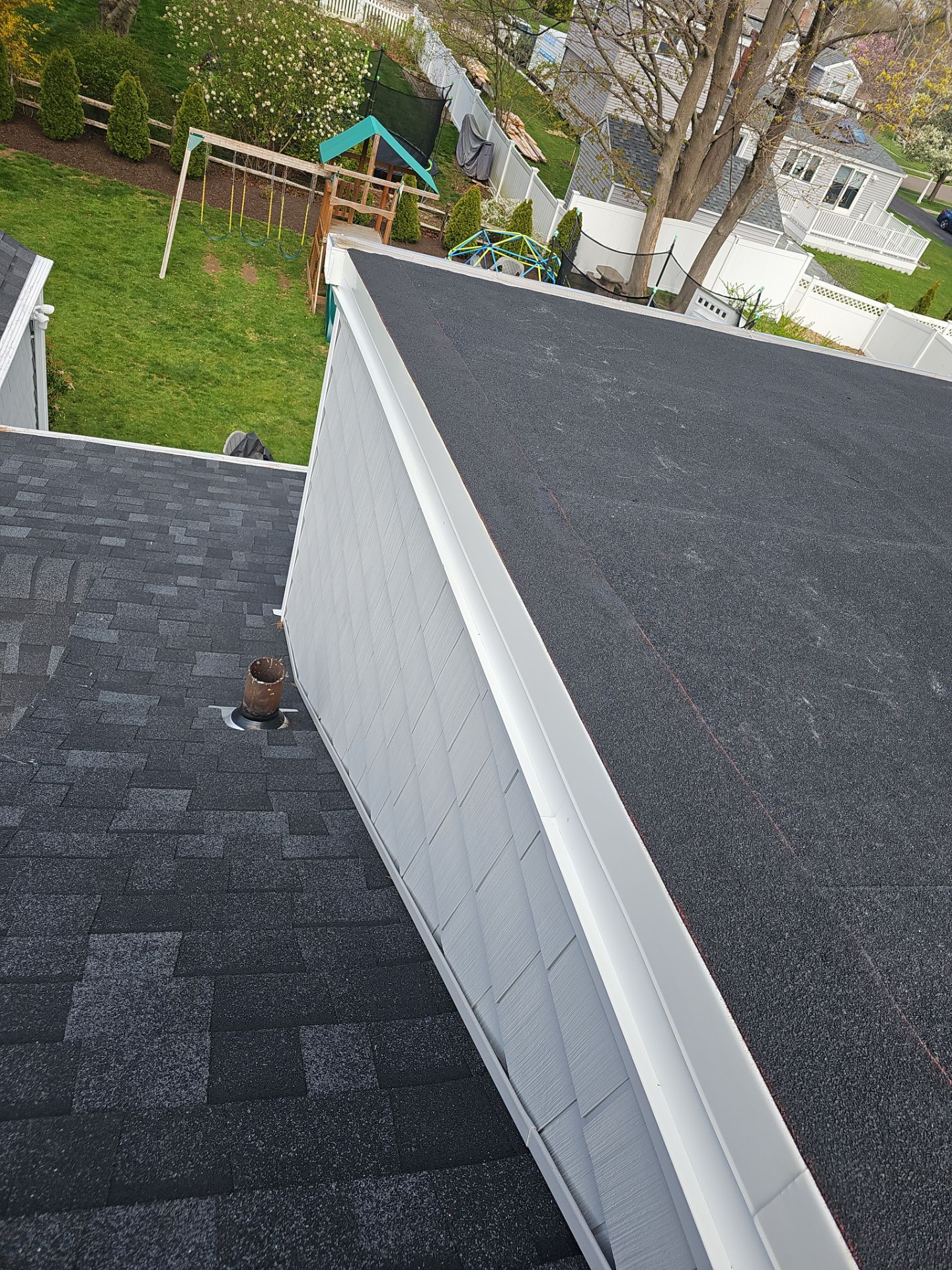 Residential Roofing Installation using Owens Corning TruDefinition Duration AR - Onyx Black & New Siding Install using Certainteed Sterling gray by A Plus Exterior