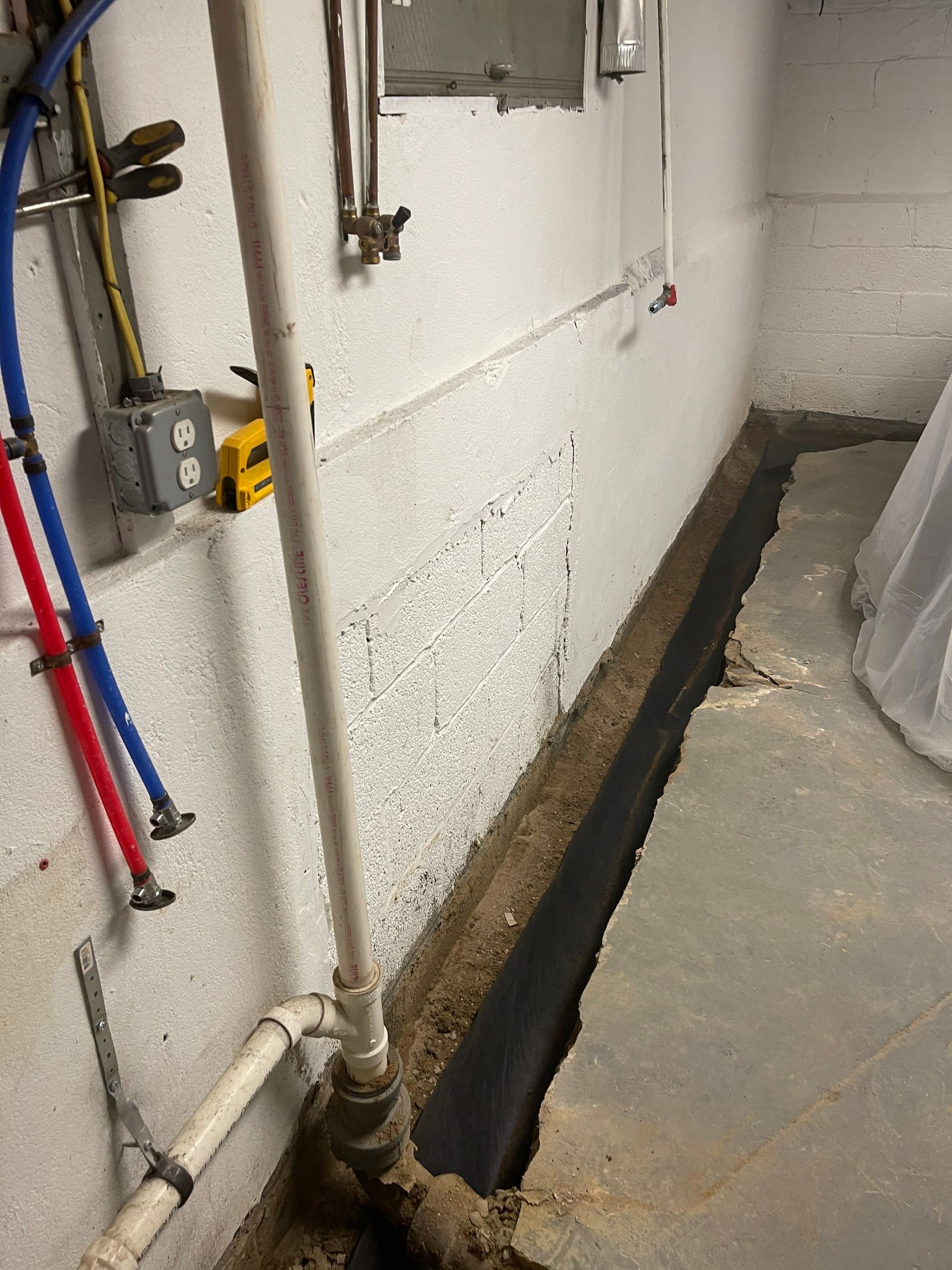 Interior French Drain Job in Westwood, NJ by Pure Service Pro, LLC 