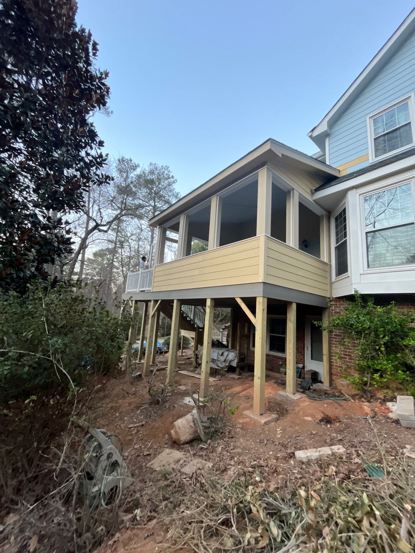 Trex Deck Build and Screen Porch Installation in Duluth, GA by Nelson Exteriors