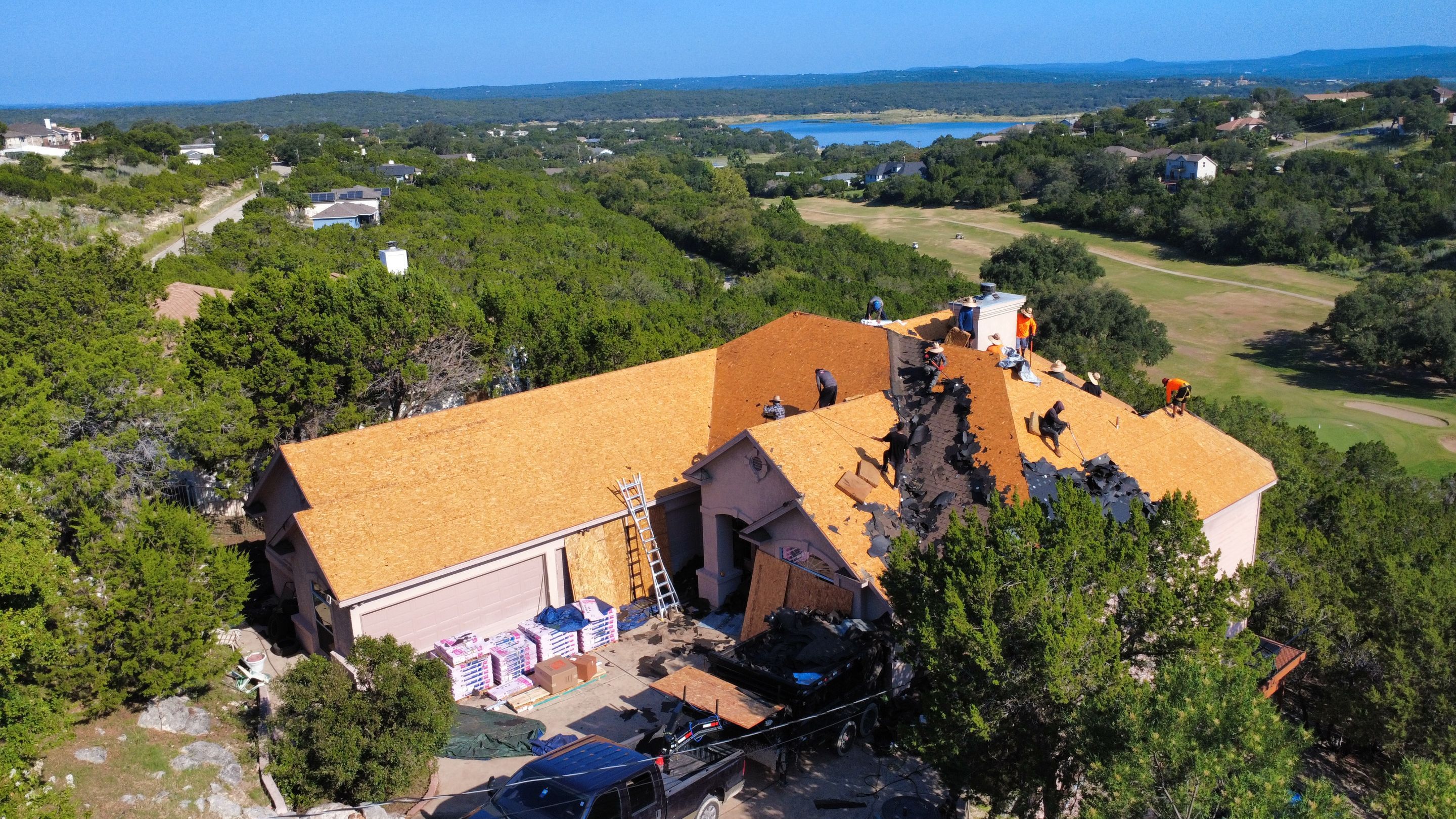 3 story roof Replacement  by Chavez Construction and Home Services 