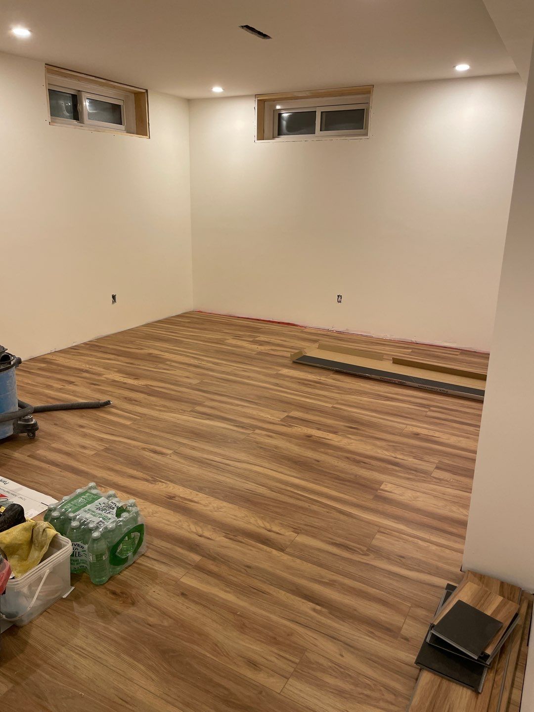 Basement rebuilt after flood by Eco-Nature Construction Inc.
