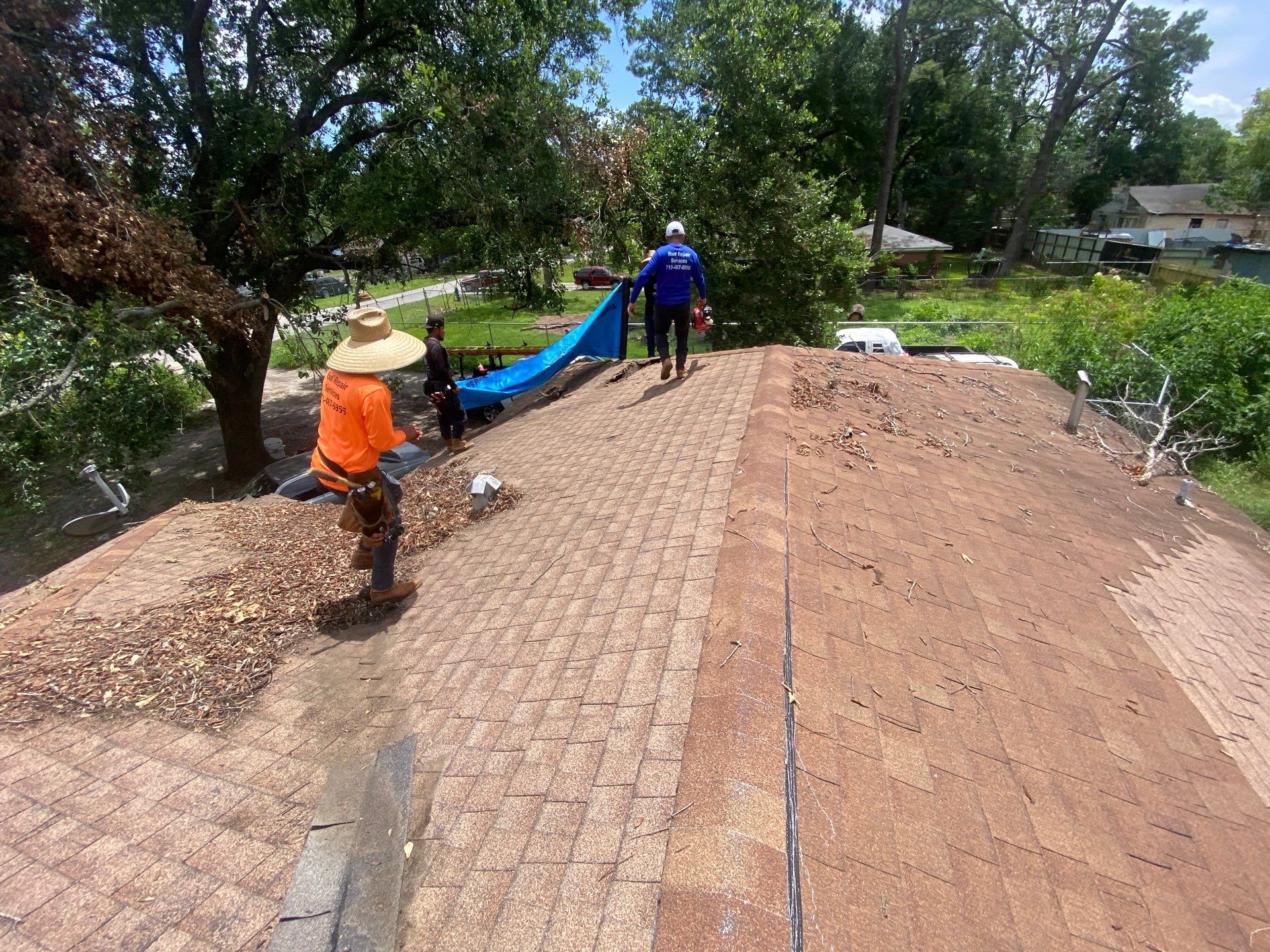 Residential Roofing Repair using tile by Roof Repair Company