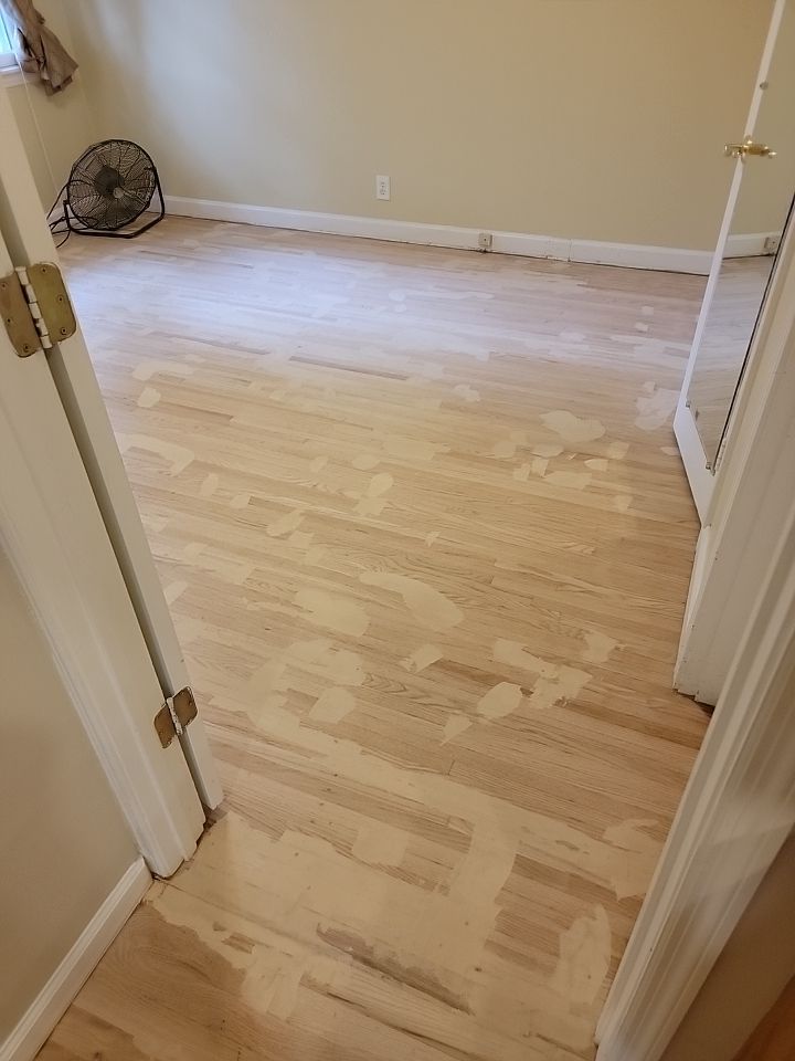 Red and White oak refinish with Duraseal Special Walnut Stain by Footprints Floors of Nashville