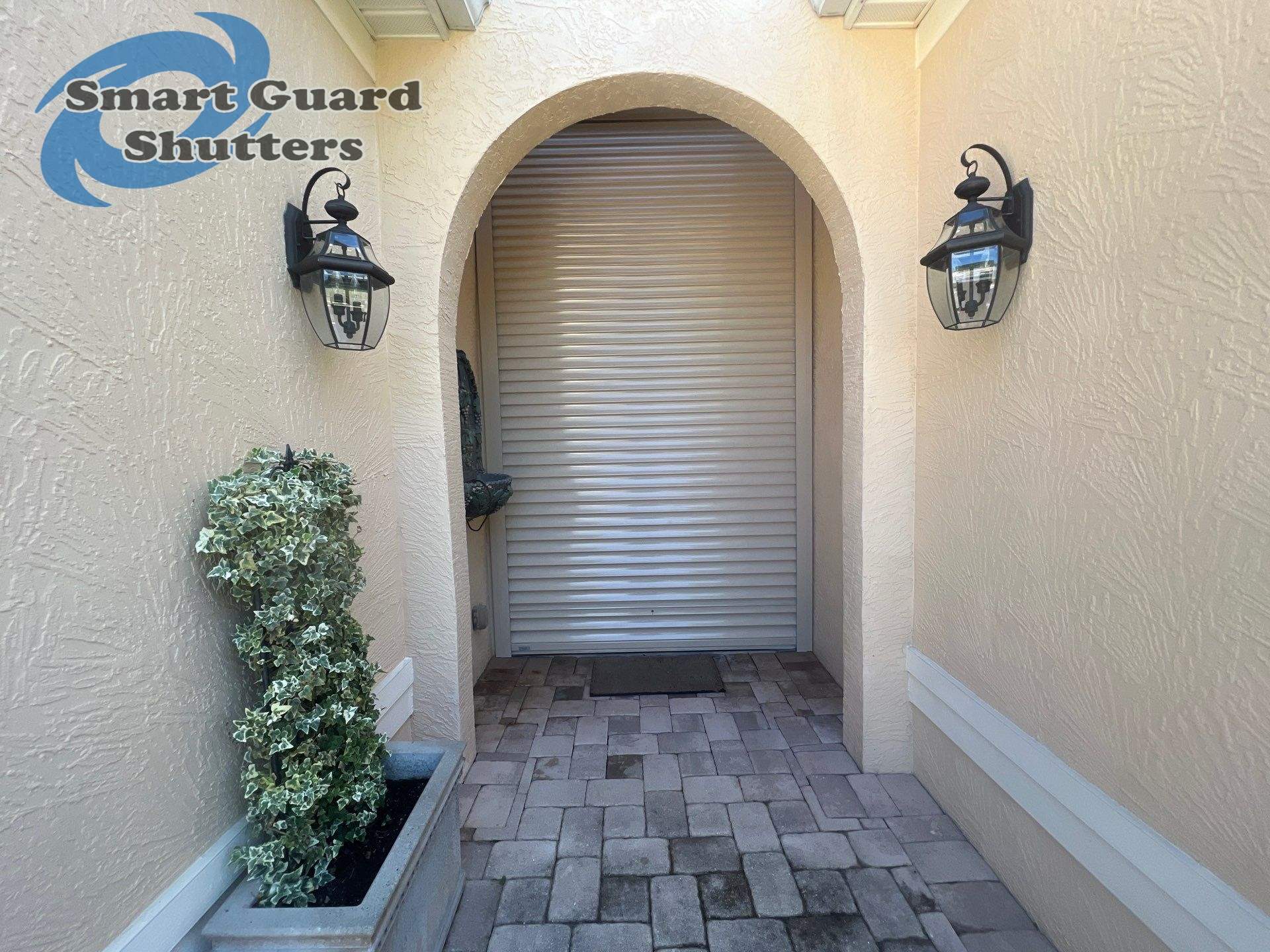 Rolling Shutter in Beige  by Smart Guard Shutters