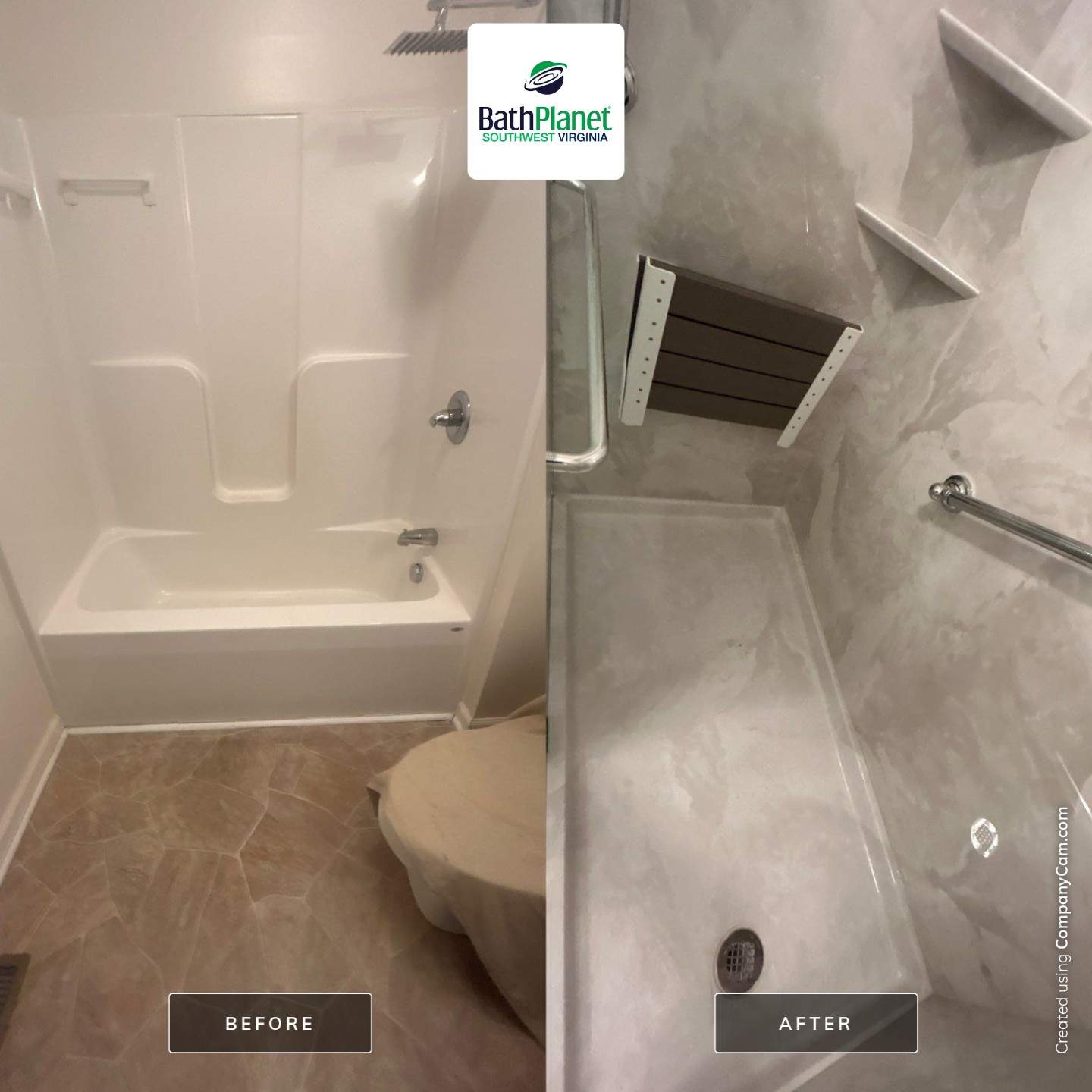 Tub to Shower by BathPlanet SW Virginia
