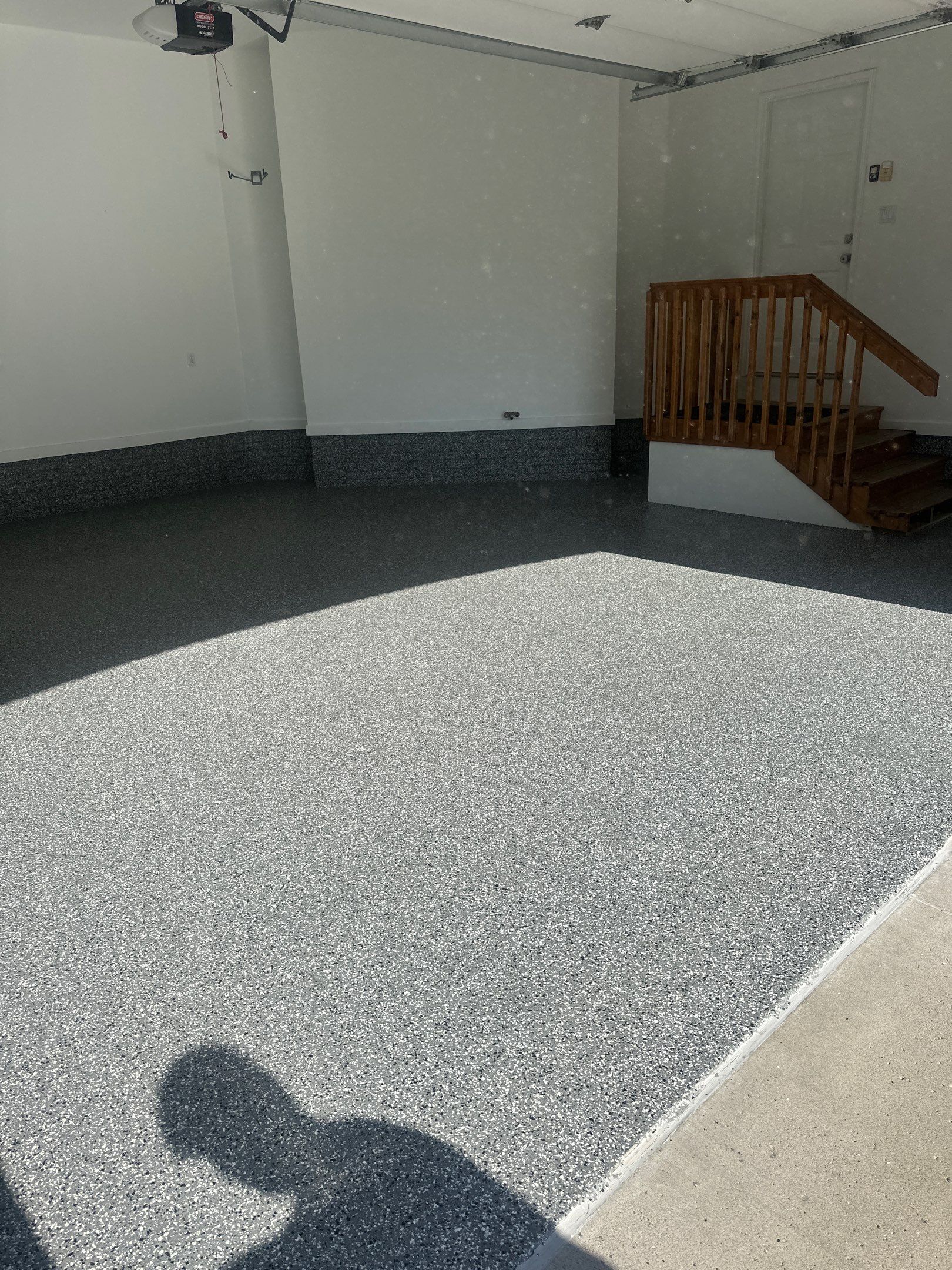 FLEXING 💪 on the Old Epoxy Coating with a Polyaspartic Coating Built to Last 💪  by Revival Concrete Coatings, LLC