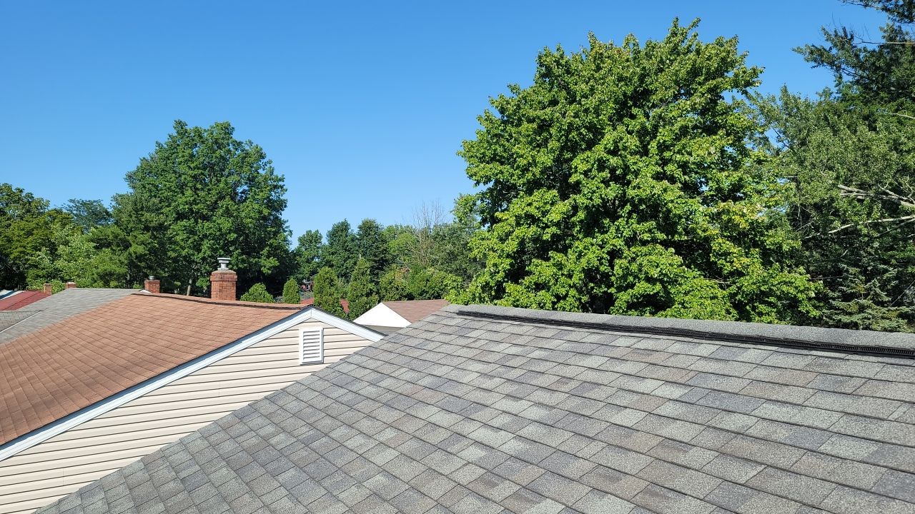 ATLAS PINNACLE COLOR: PRISTINE BLACK SHADOW DRIP EDGE: WHITE by Eagle Eye Roofing