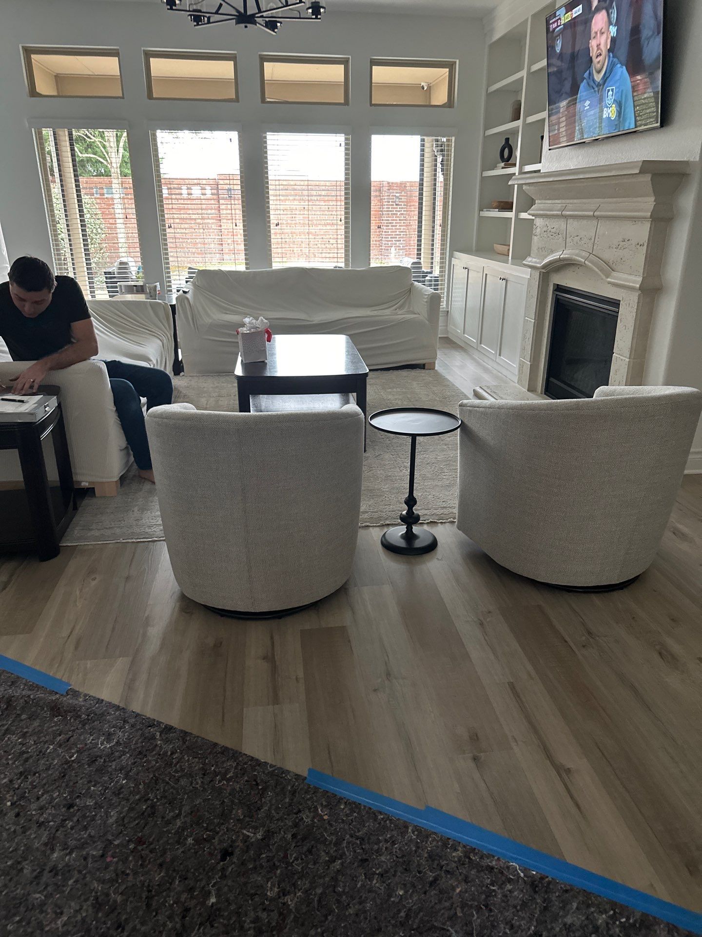 Kitchen Remodel using Water mitigation equipment by L&T General Contractors and Restoration INC