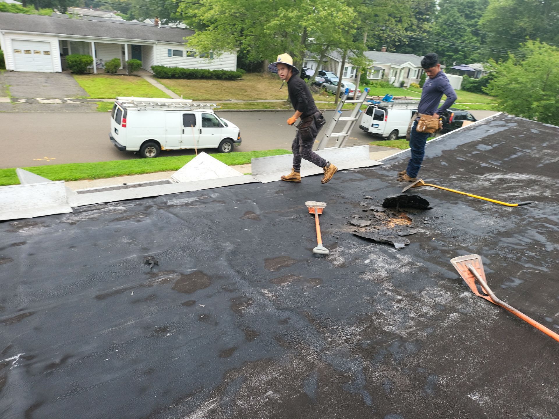 Residential Roofing Installation using Owens Corning TruDefinition Duration AR - Estate Gray by A Plus Exterior