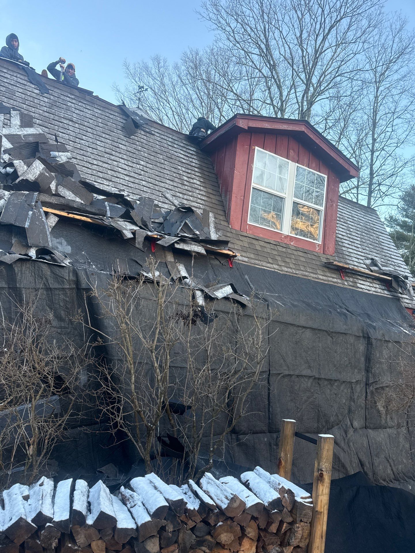 Historic 65-Square Connected Farmhouse Re-Roof in Medfield, MA – Owens Corning Duration Designer, Summer Harvest by JOHNNYS PRO